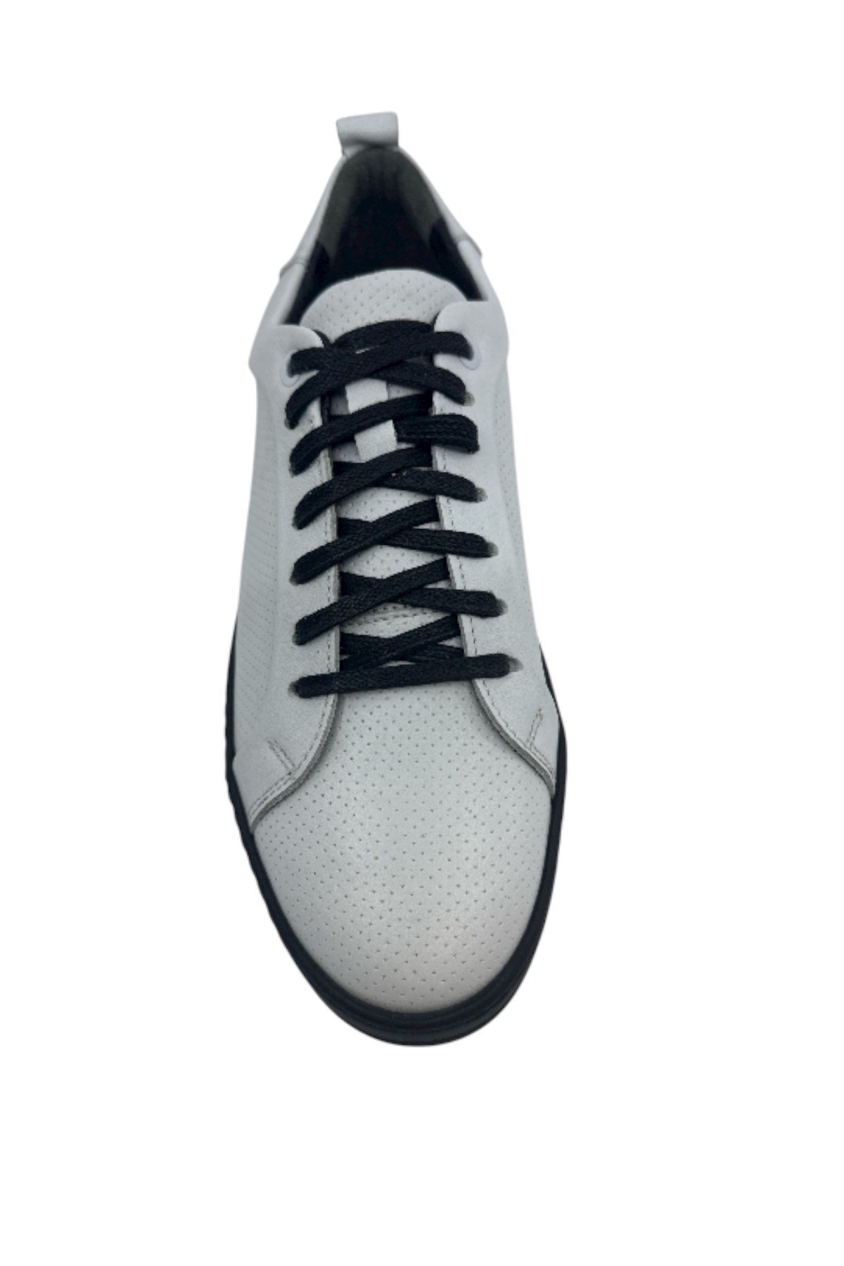 BEYAZ İĞNE BASKI DERİ SNEAKER