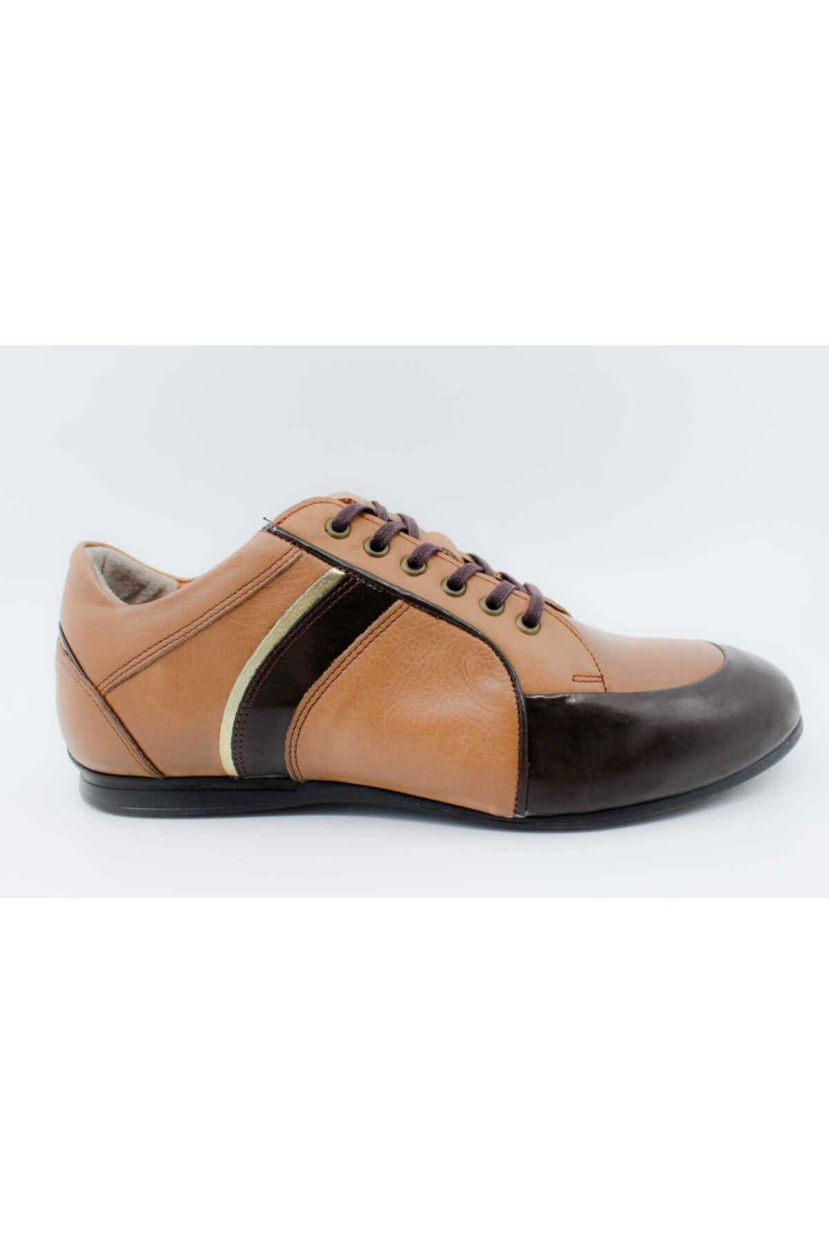 Taba Kahverengi Rugan Deri Sneaker Ayakkabı 01708991n05
