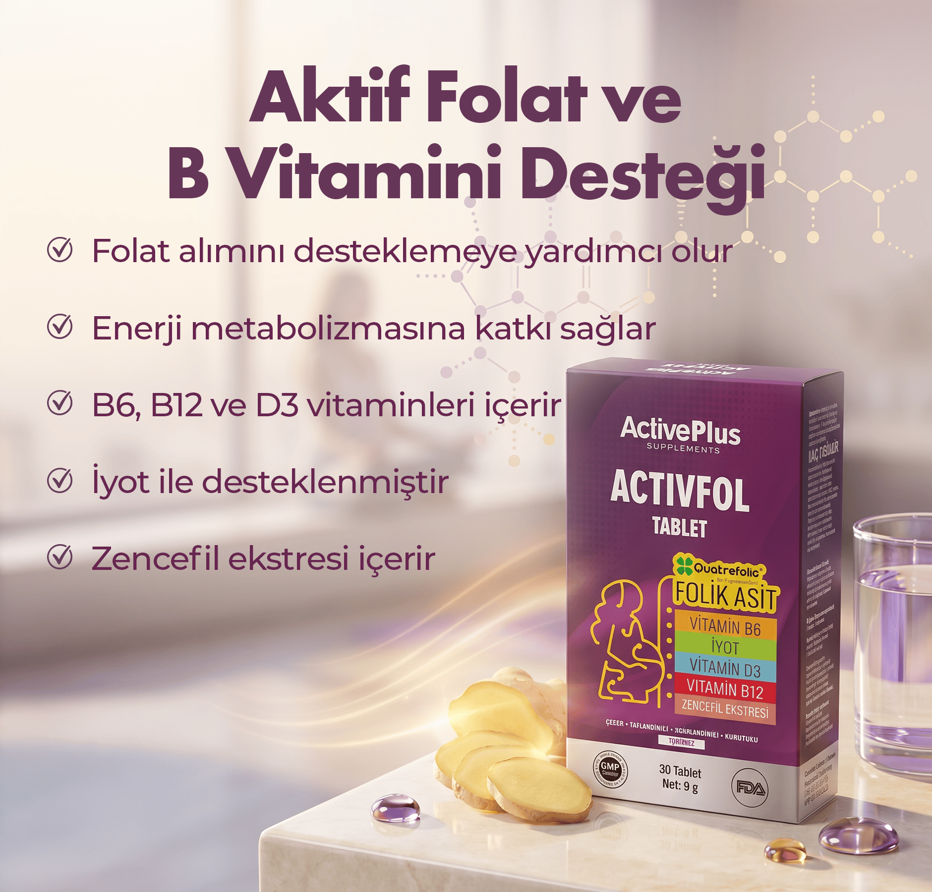 ActivePlus Activefol Folik Asit 30 Tablet