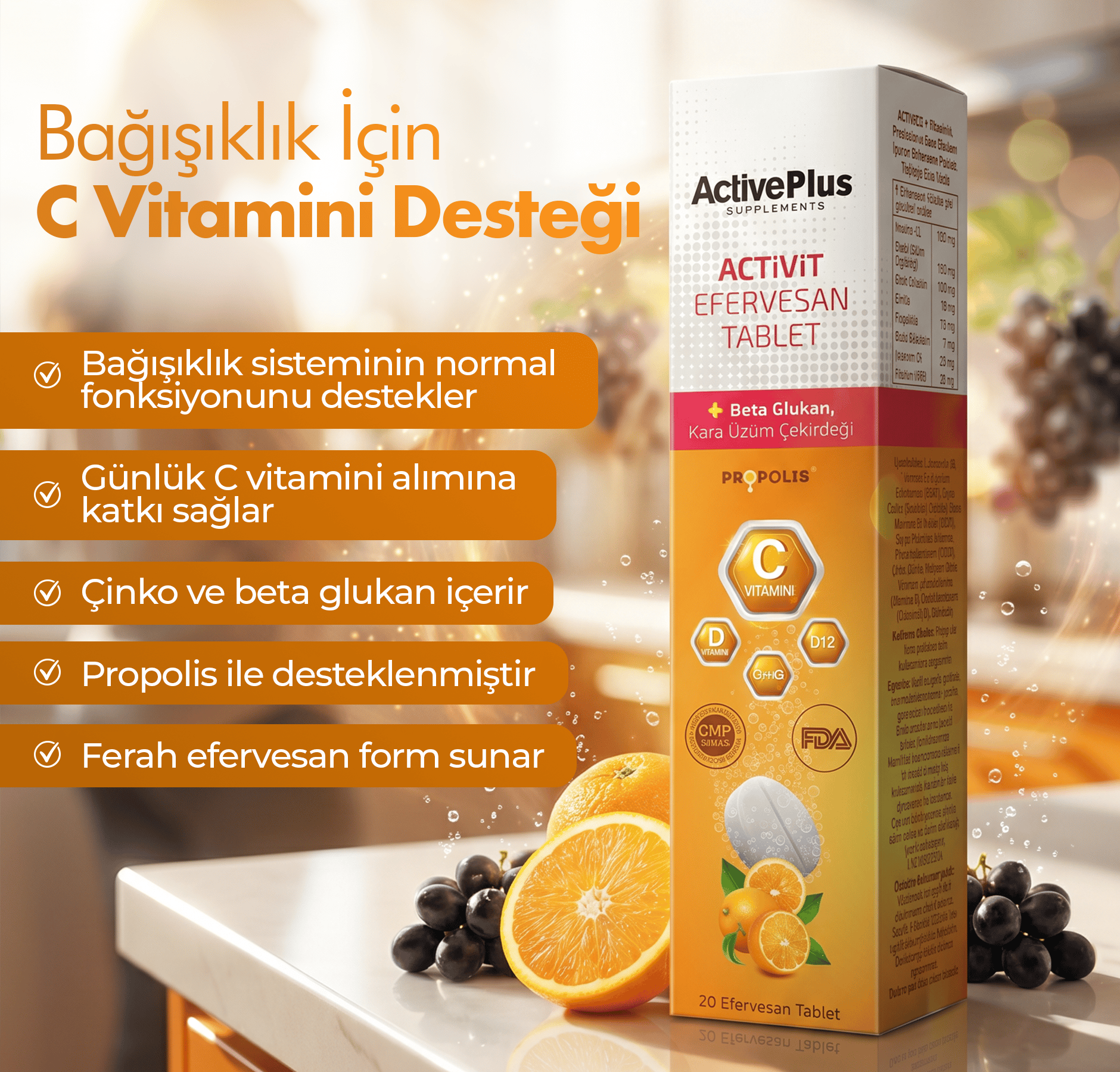 ActivePlus Activit Efervesan 20 Tablet