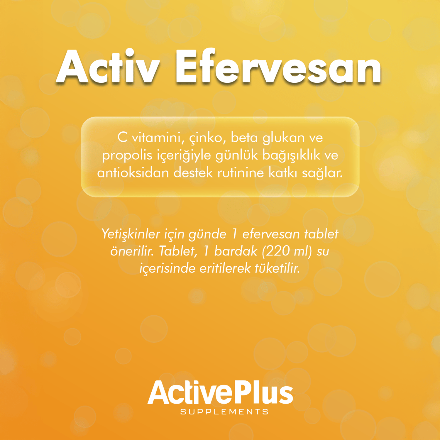 ActivePlus Activit Efervesan 20 Tablet