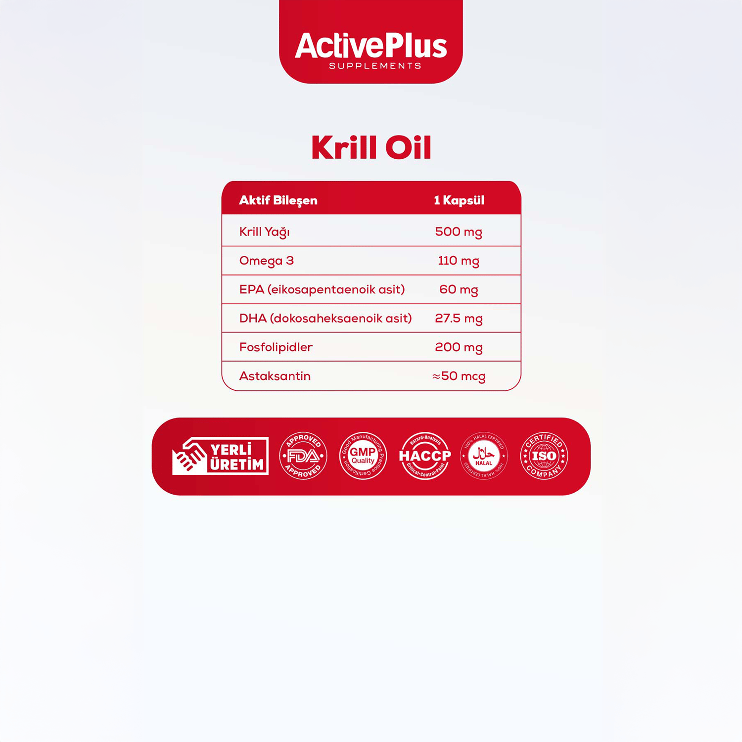 ActivePlus Akrill Krill Oil 30 Yumuşak Kapsül Softjel