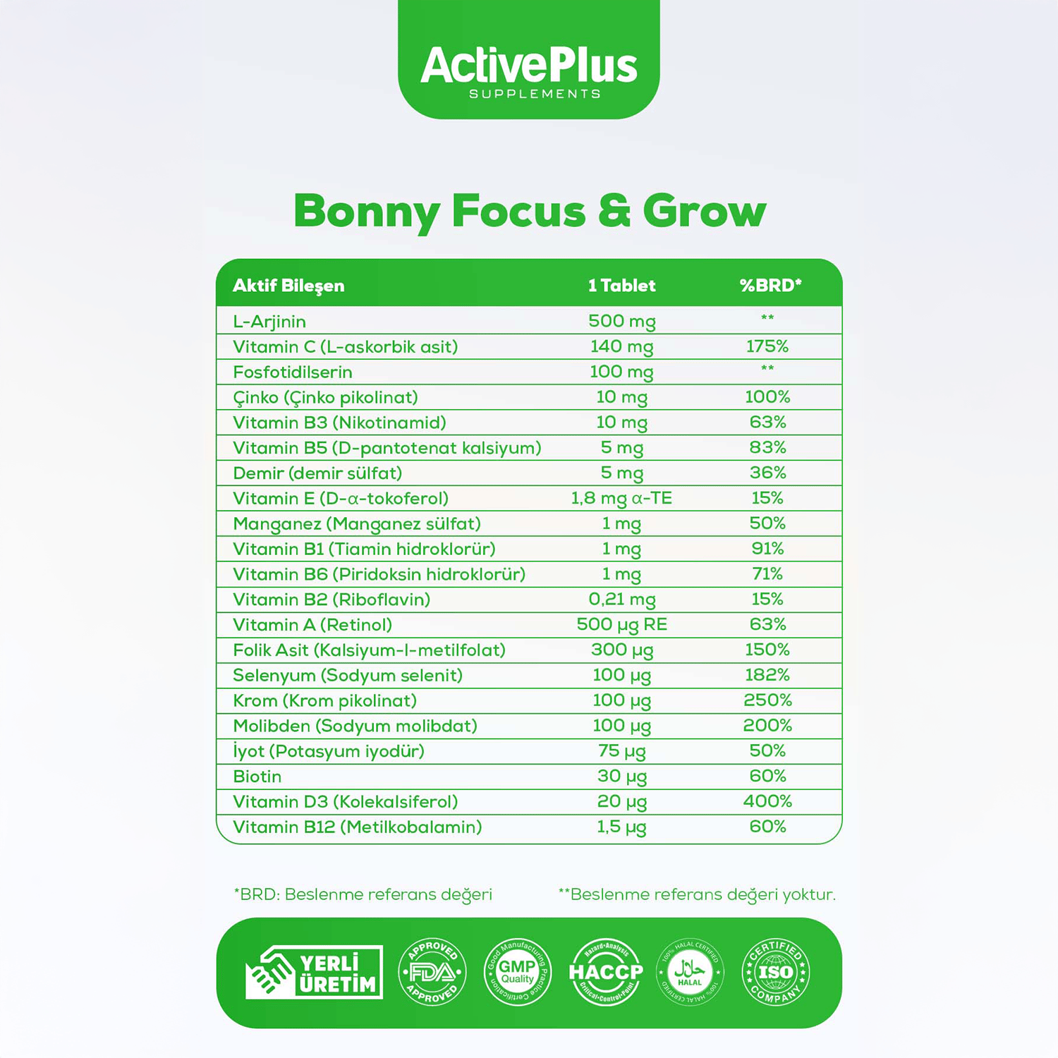ActivePlus Bonny Focus&Grow 30 Tablet