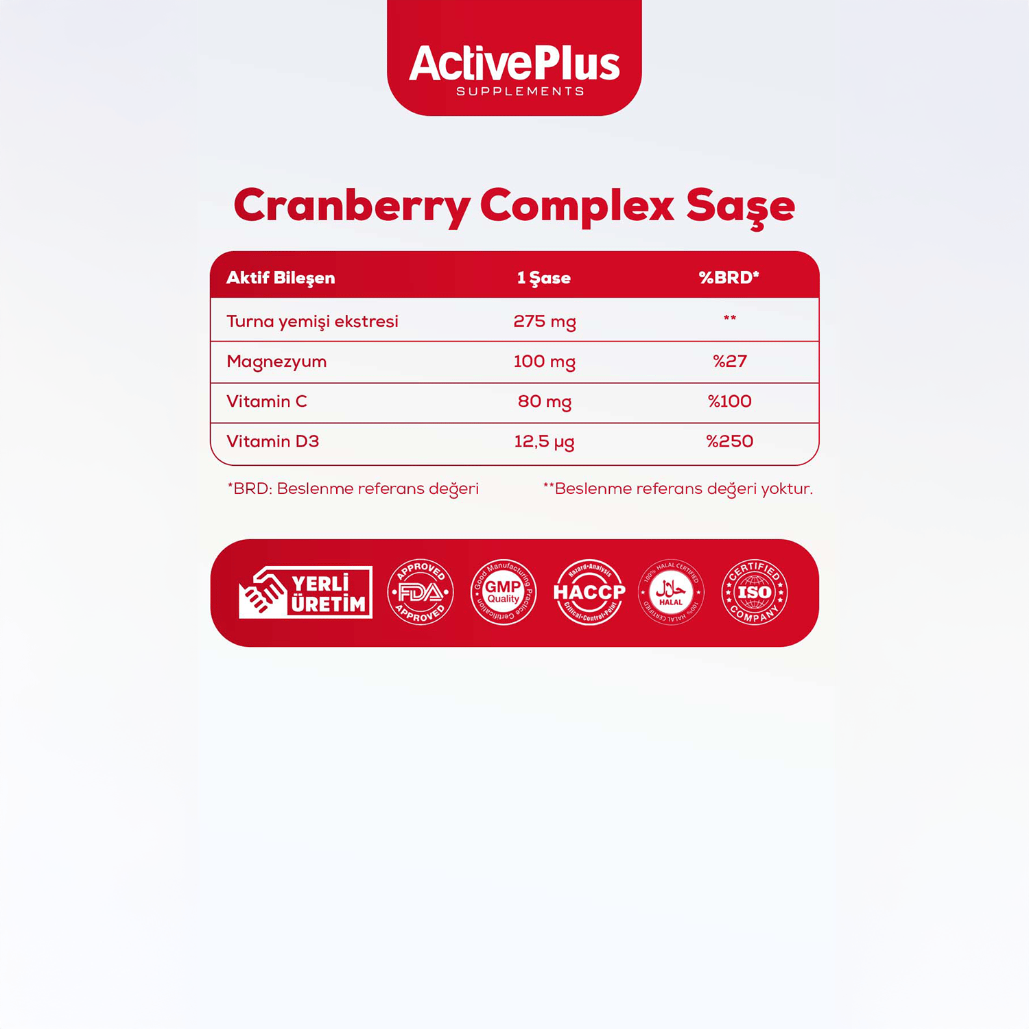 ActivePlus Cranberry 10 Saşe