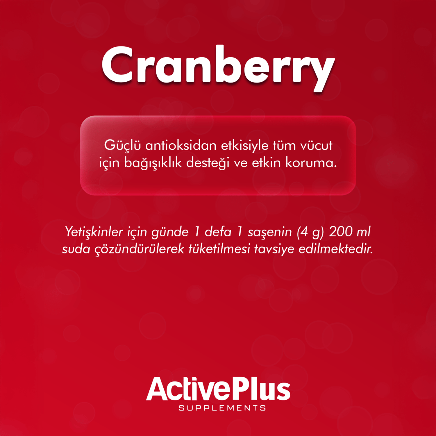 ActivePlus Cranberry 10 Saşe