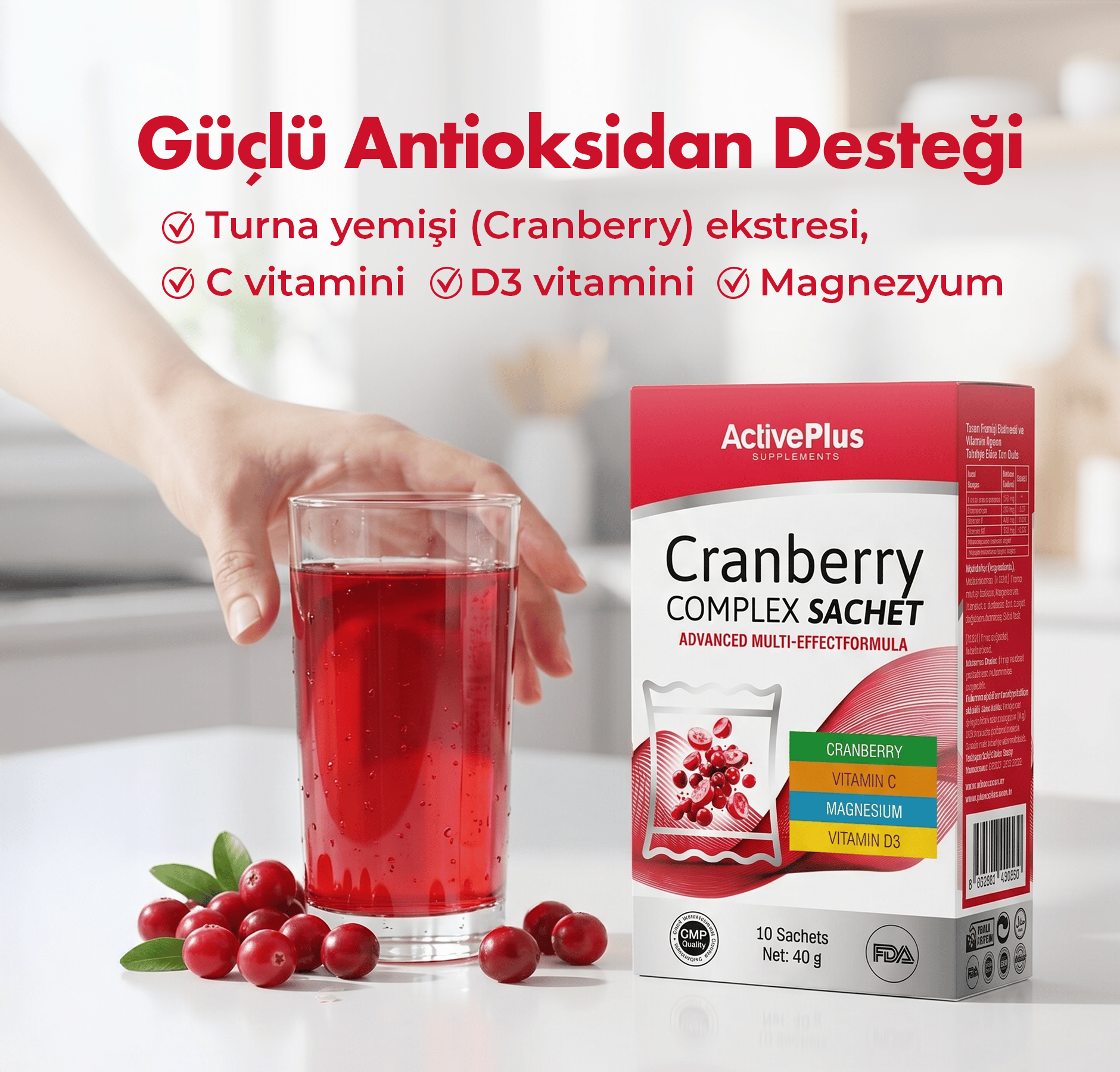 ActivePlus Cranberry 10 Saşe