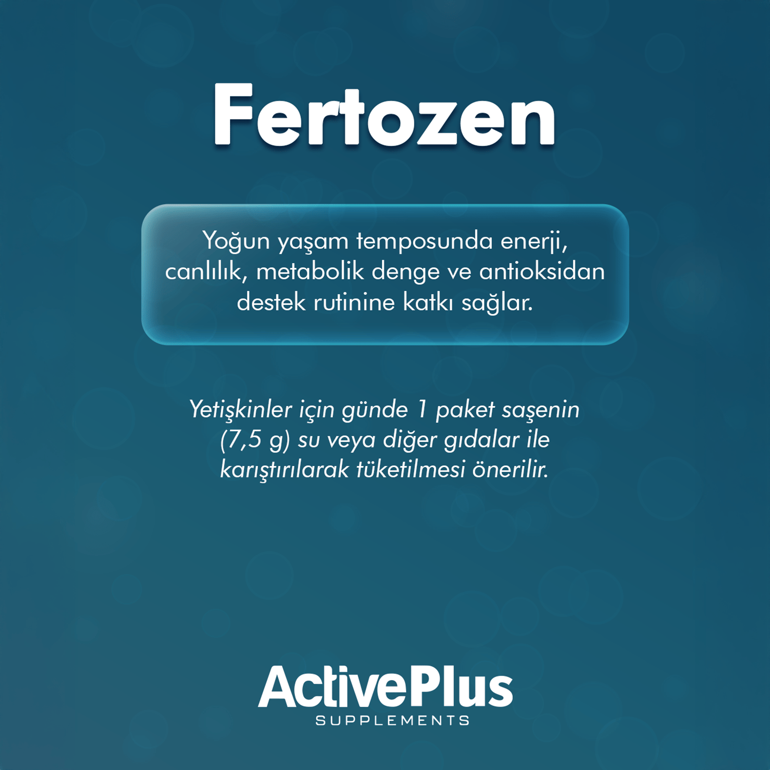 ActivePlus Fertozen Vitamin ve Mineral Kompleksi 30 Saşe