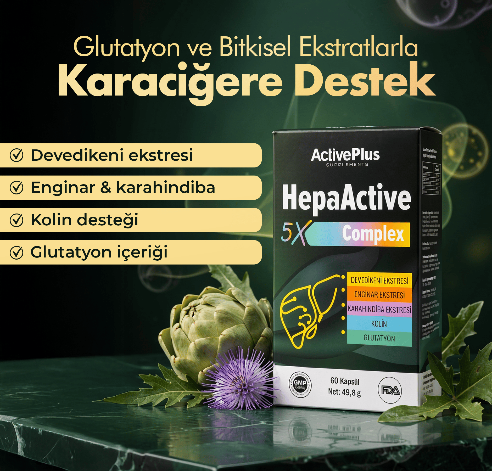 ActivePlus HepaActive 5X Complex 60 Kapsül
