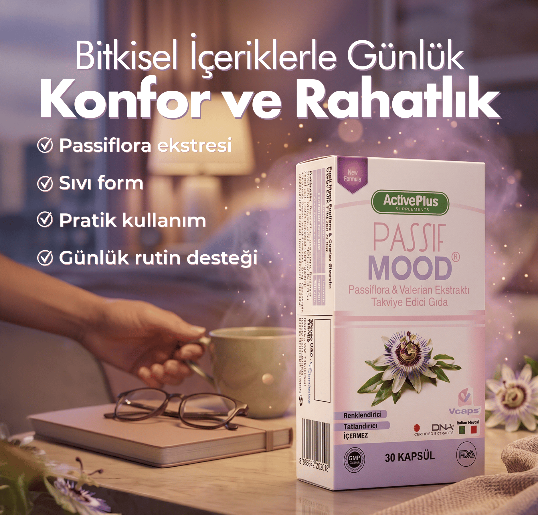 ActivePlus Matriks Passif Mood 30 Kapsül