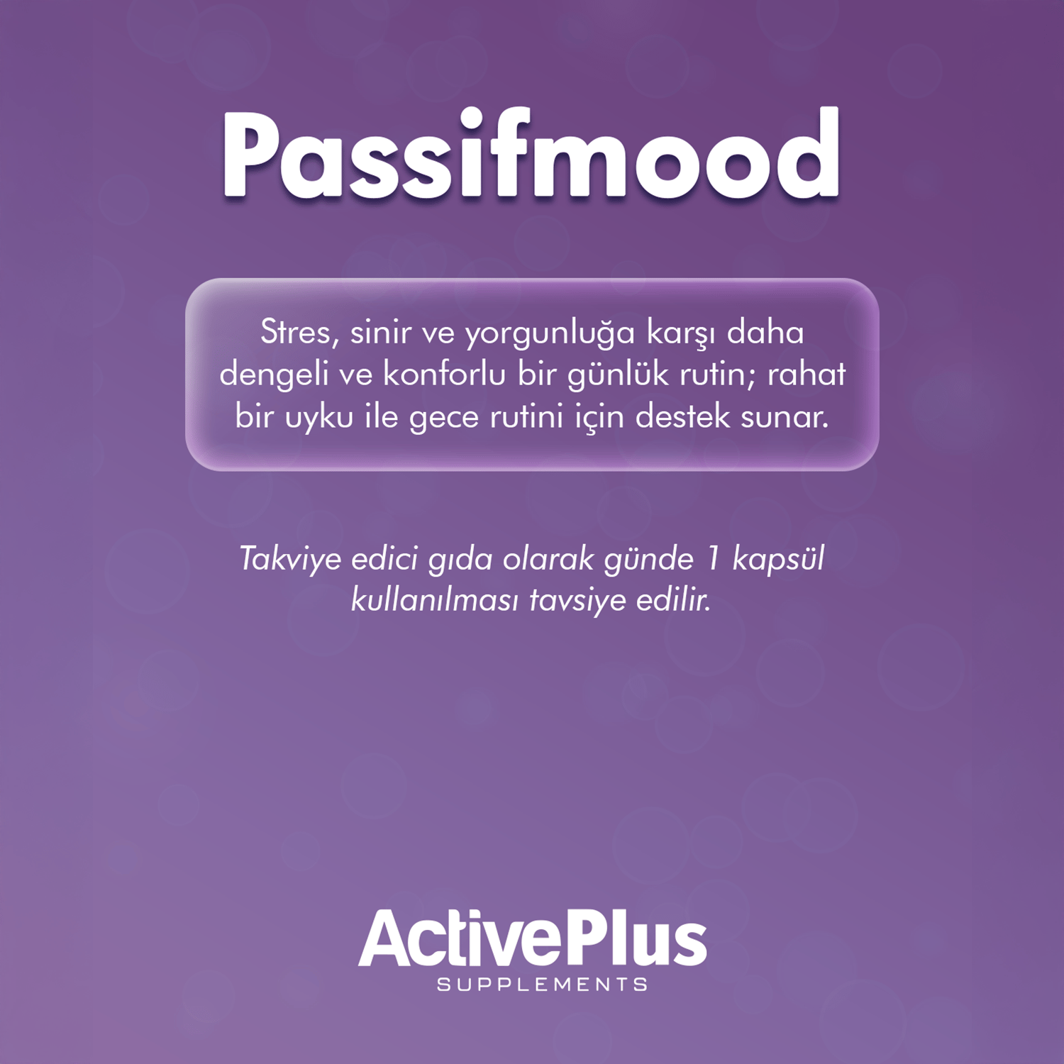ActivePlus Matriks Passif Mood 30 Kapsül