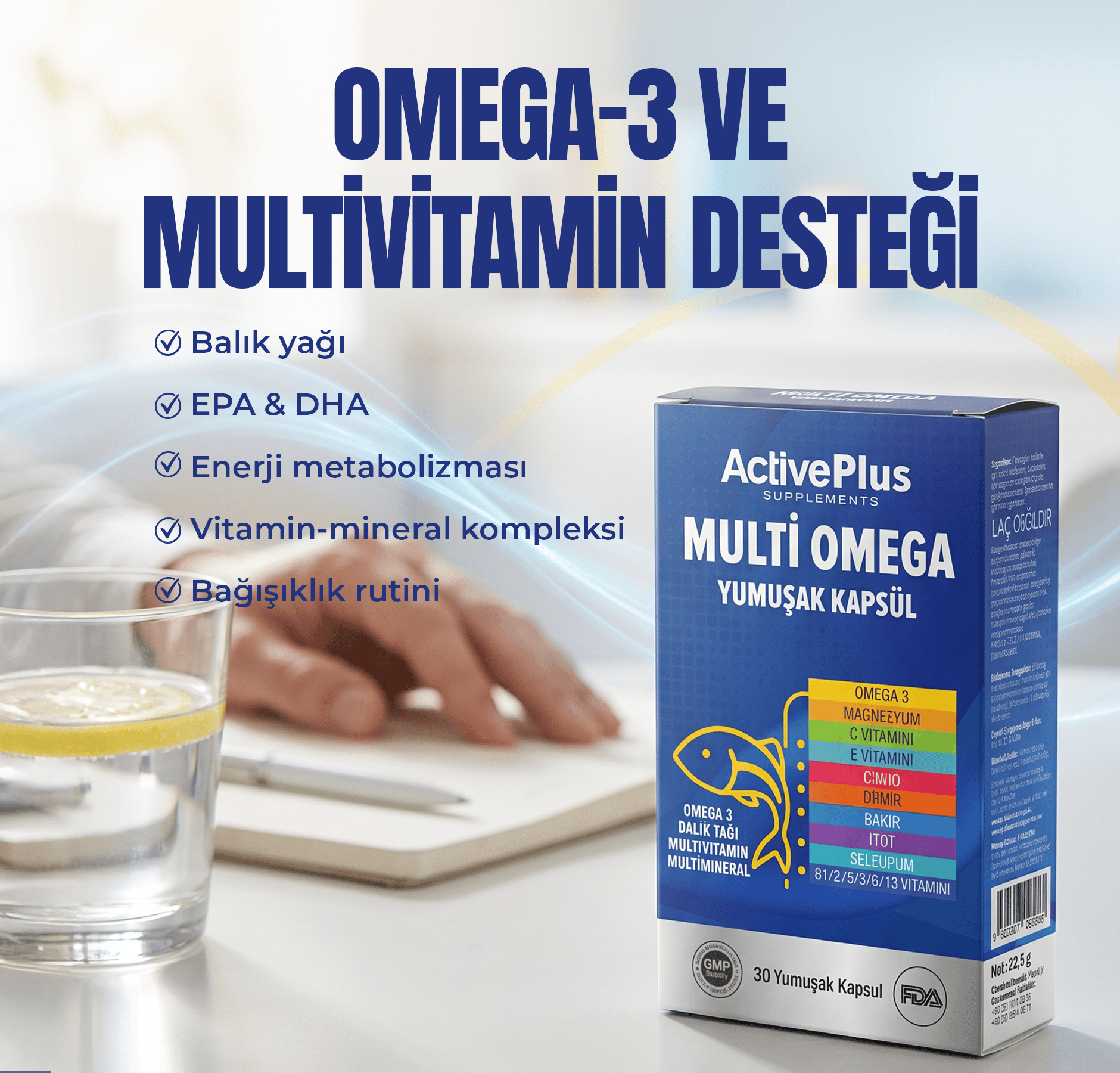 ActivePlus Multi Omega 30 Yumuşak Kapsül Softjel