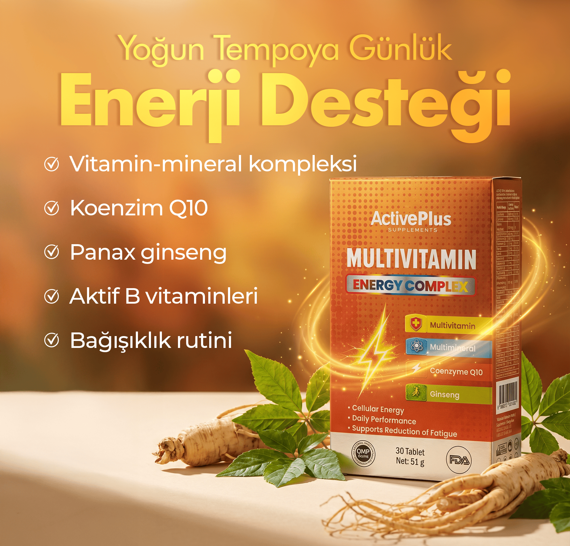 ActivePlus Multivitamin Energy Complex 30 Tablet