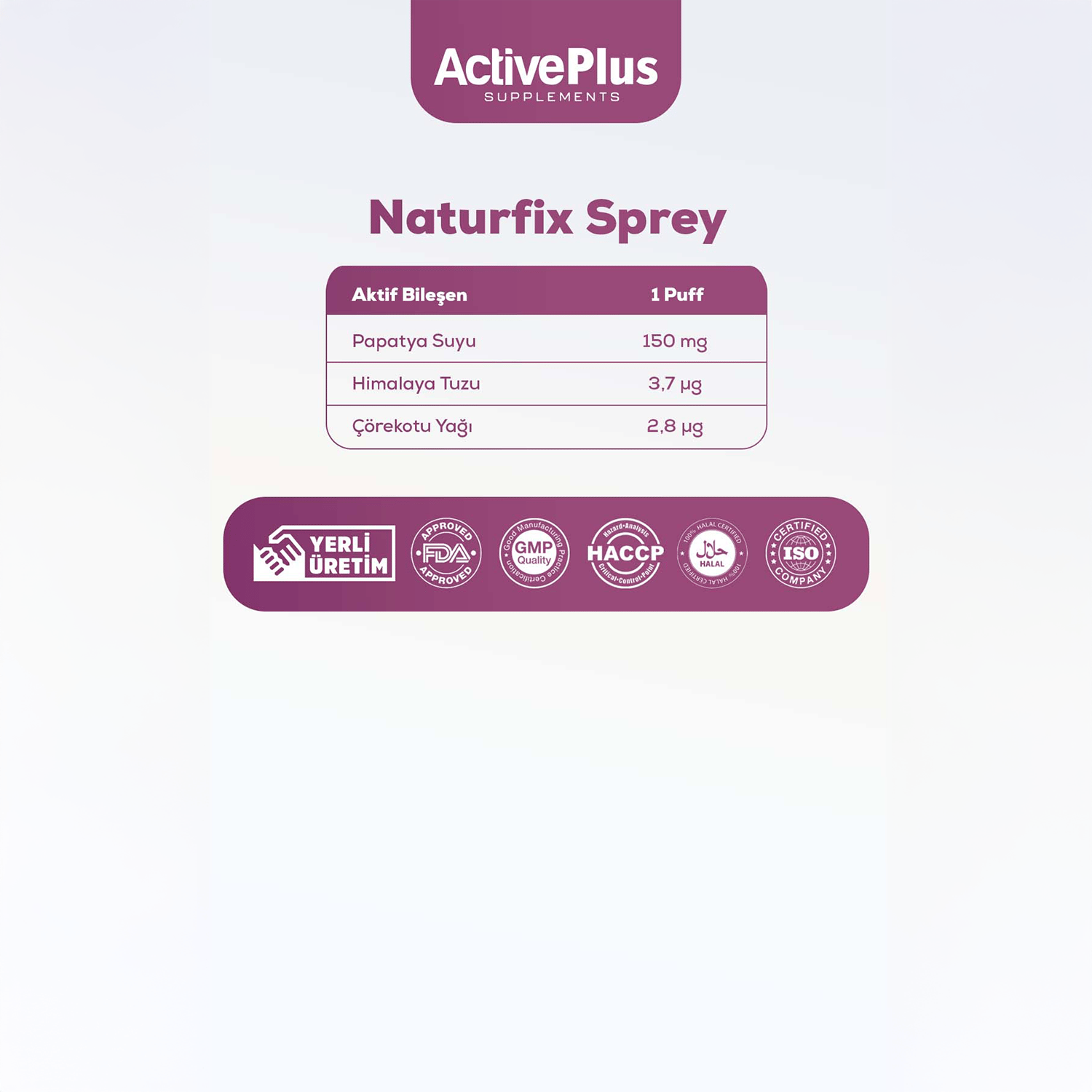 ActivePlus Naturfix Sprey 20ml