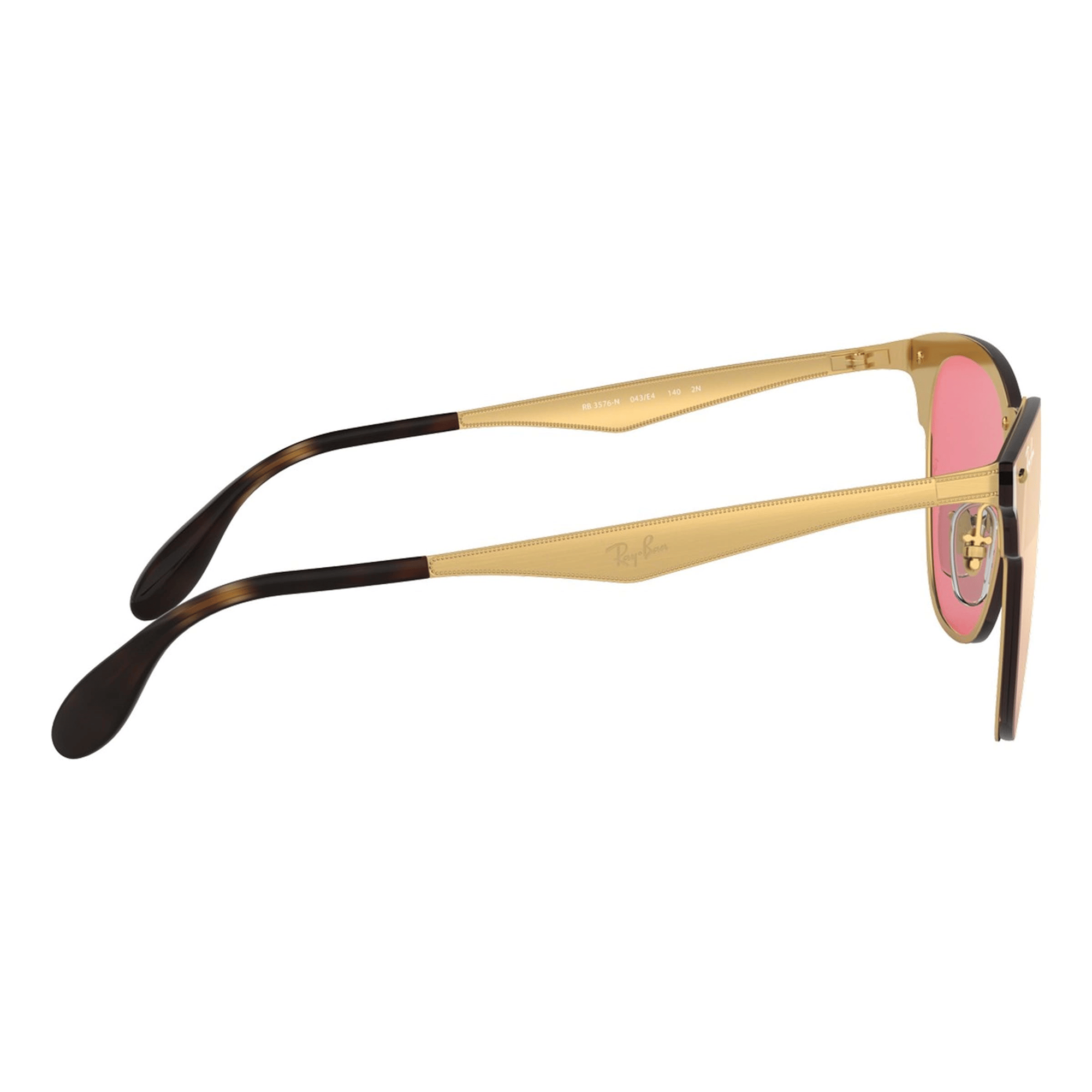 Ray-Ban Blaze Clubmaster RB 3576N 043/E4 47 - Altın Unisex Güneş Gözlüğü