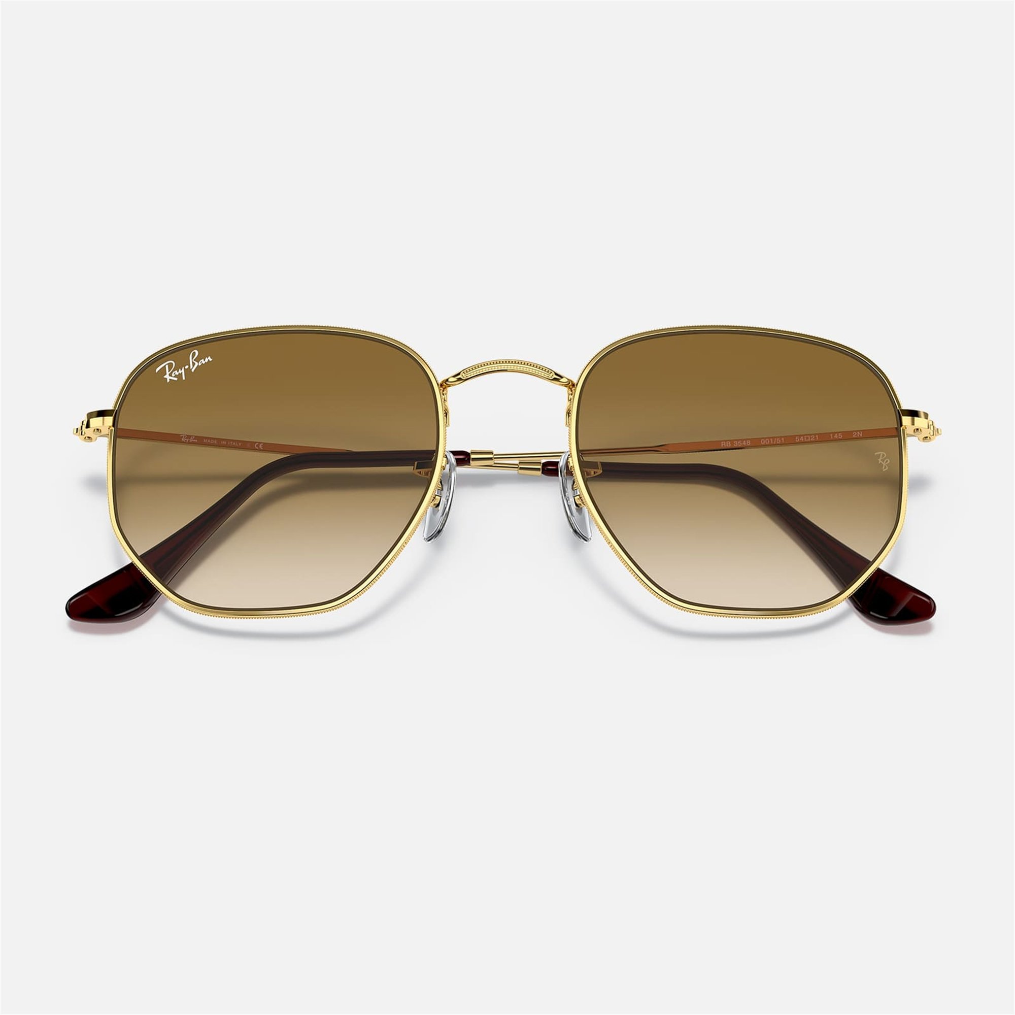 Ray-Ban Hexagonal RB 3548 001/51 51 - Altın Unisex Güneş Gözlüğü