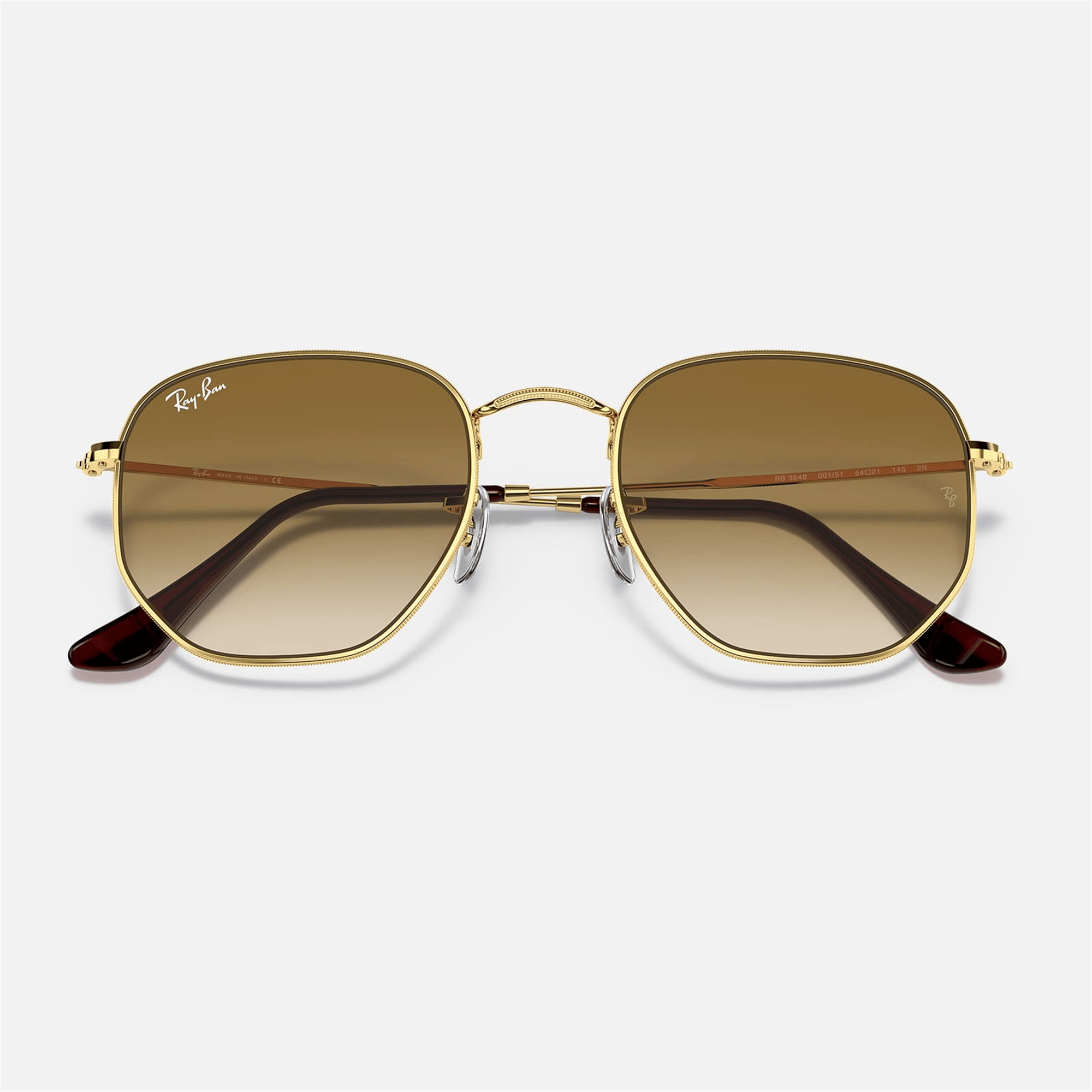 Ray-Ban Hexagonal RB 3548 001/51 54 - Altın Unisex Güneş Gözlüğü