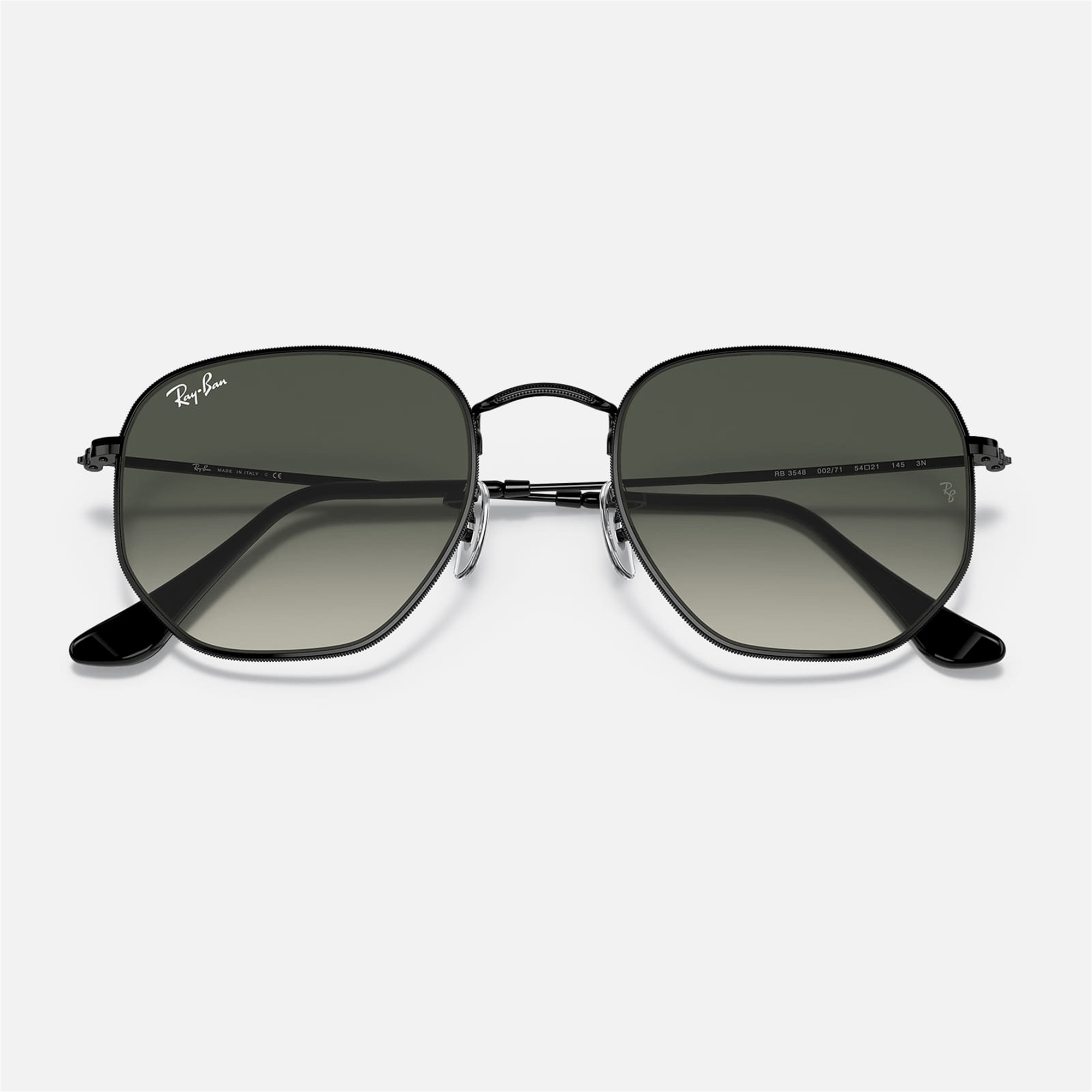 Ray-Ban Hexagonal RB 3548 002/71 54 - Siyah Unisex Güneş Gözlüğü