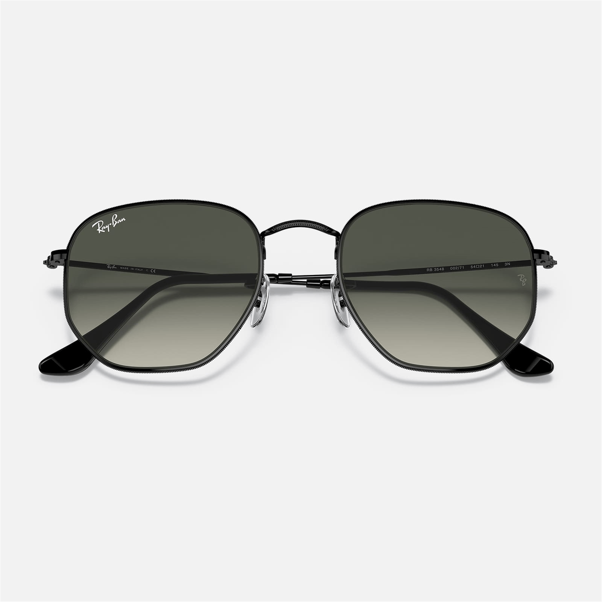 Ray-Ban Hexagonal RB 3548 002/71 - Siyah Unisex Güneş Gözlüğü