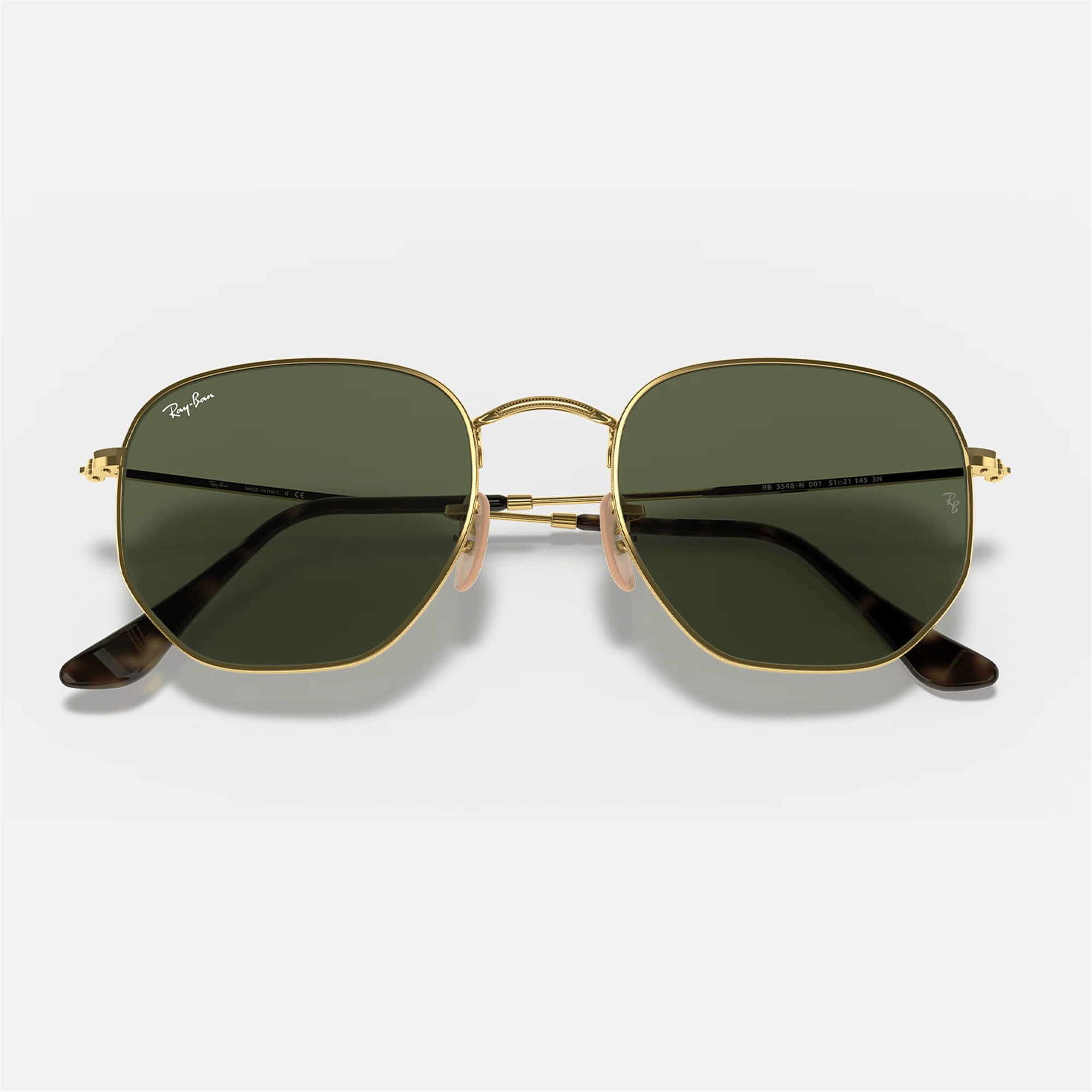 Ray-Ban Hexagonal RB 3548N 001 54 - Altın Rengi Kadın Güneş Gözlüğü