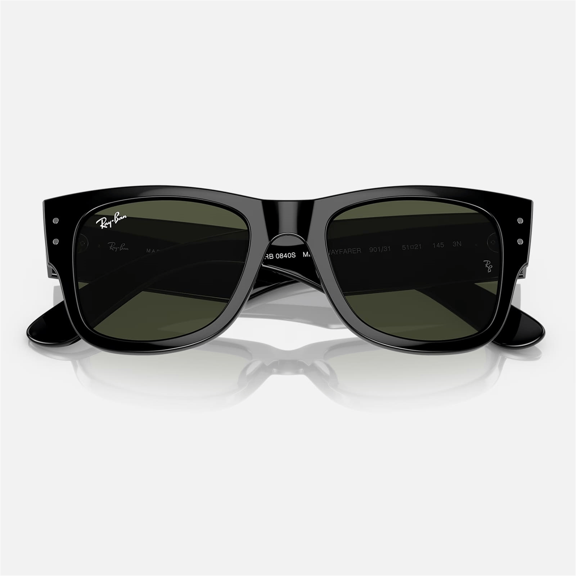 Ray-Ban Mega Wayfarer RB 0840S 901/31 51 - Siyah Unisex Güneş Gözlüğü