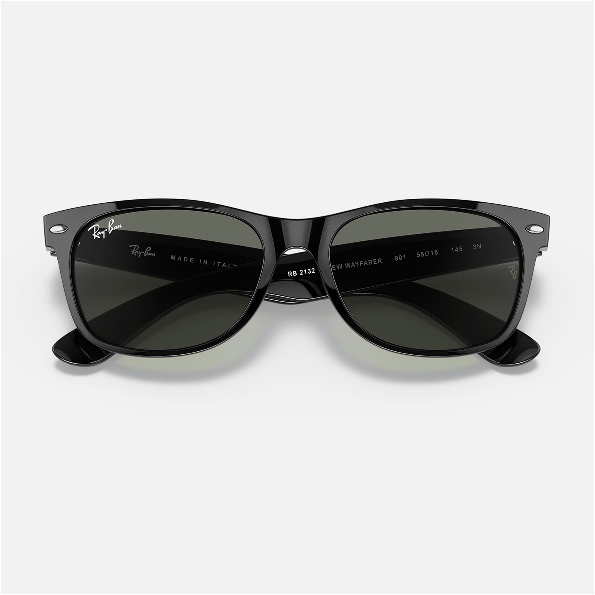 Ray-Ban New Wayfarer RB 2132 901 58 - Siyah Unisex Güneş Gözlüğü