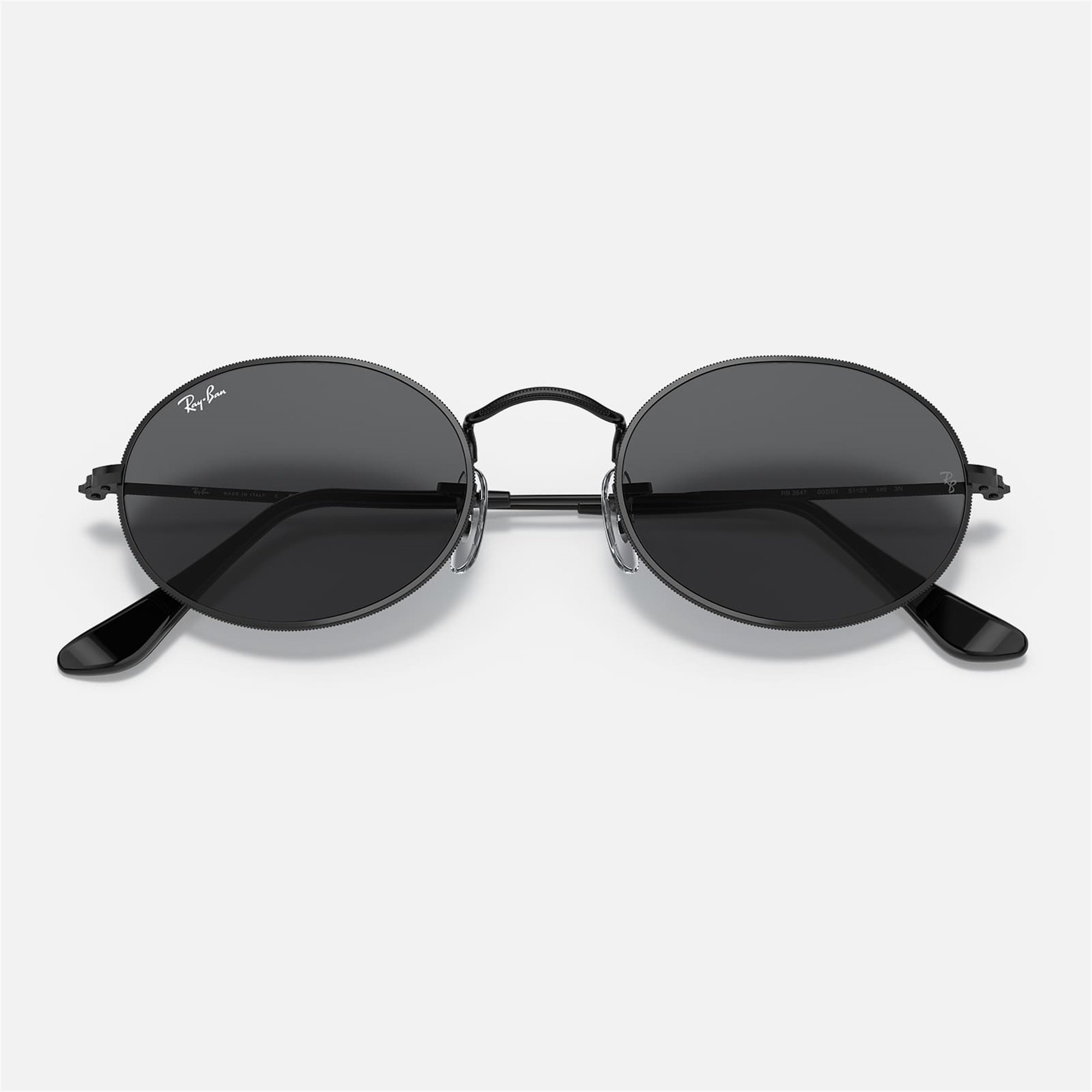 Ray-Ban Oval RB 3547 002/B1 51 - Siyah Unisex Güneş Gözlüğü