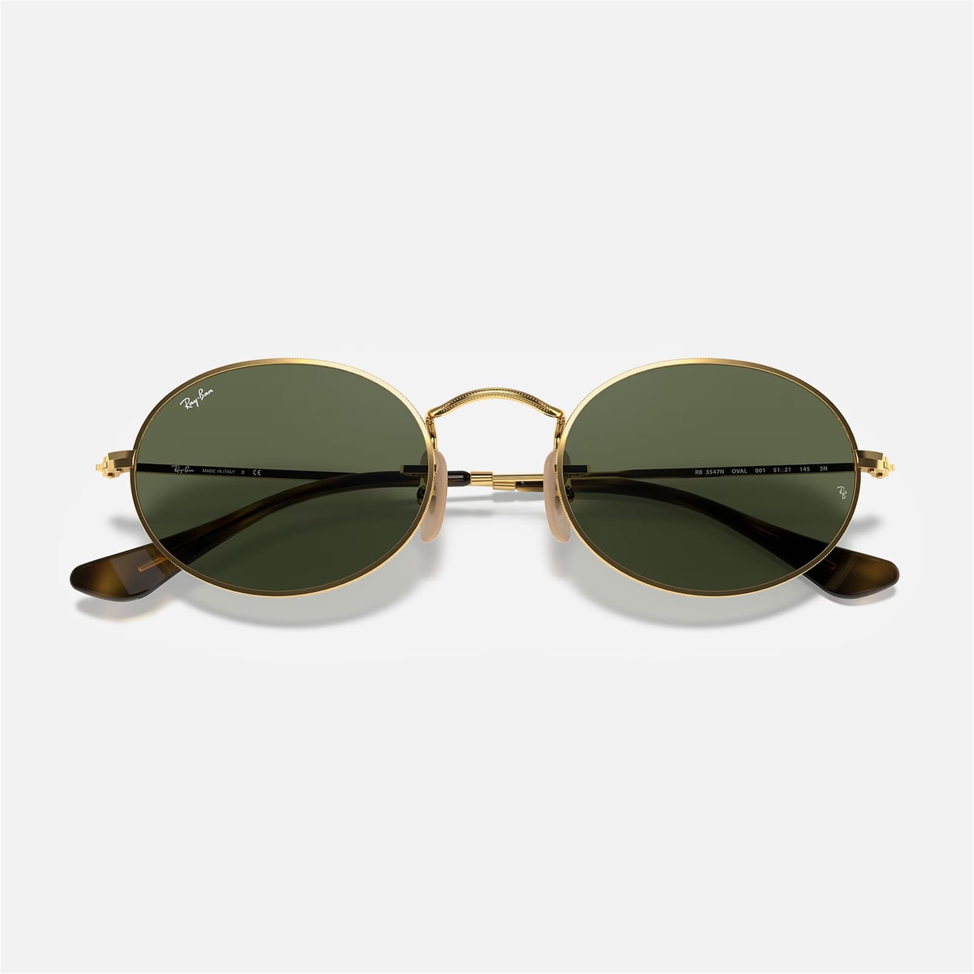 Ray-Ban Oval RB 3547N 001 51 - Altın Unisex Güneş Gözlüğü