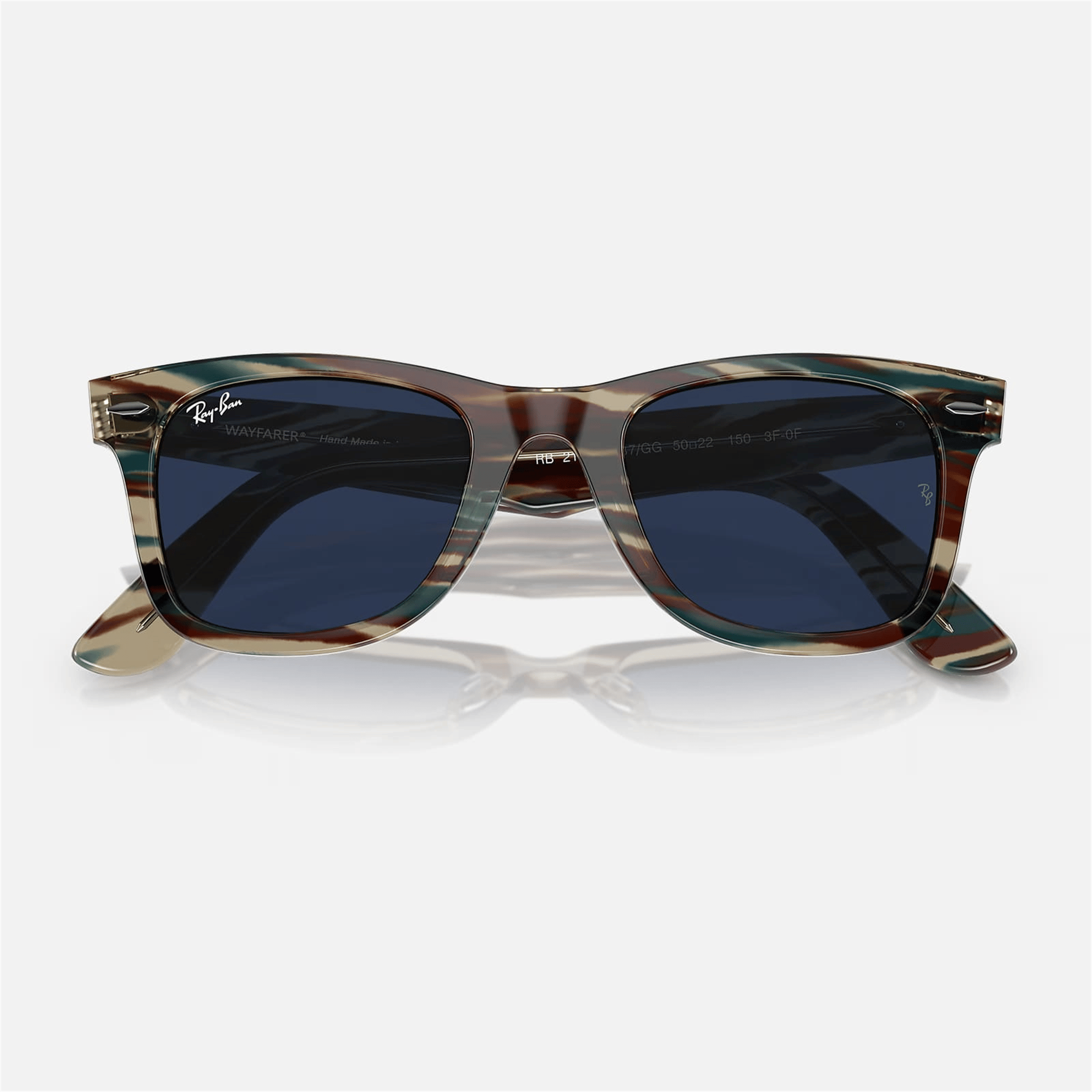 Ray-Ban Wayfarer RB 2140 1387GG 50 - Çizgili gri Unisex Güneş Gözlüğü