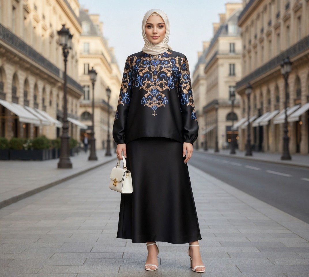  Satiné Milano Siyah Saten Mat Etek