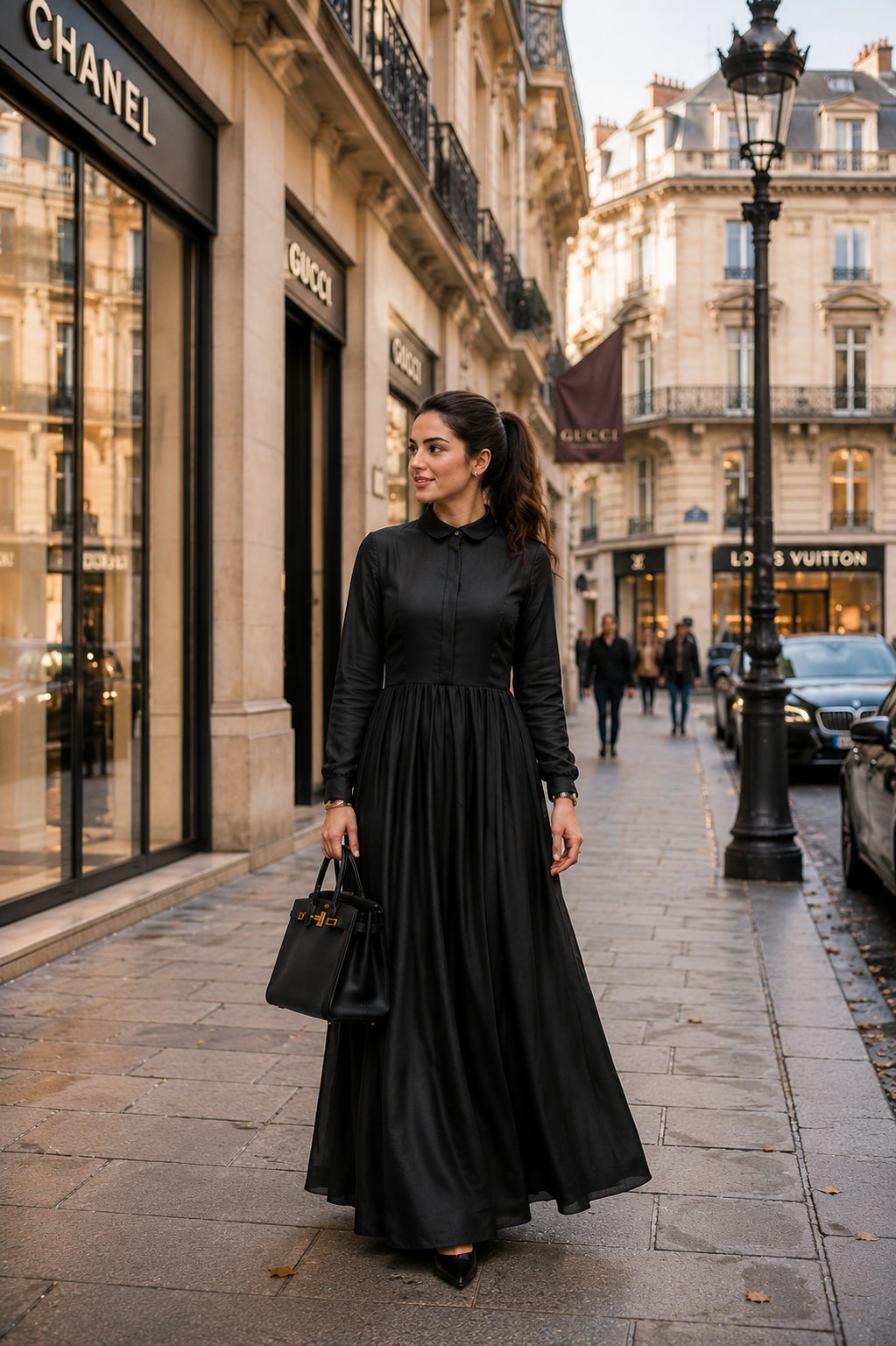 Lumière Royale Premium Siyah Fransız Şifon Tesettür Abiye0,0000