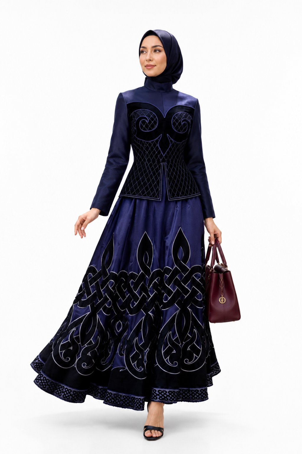 Muslima Wear Şehrazat Lacivert Bluz