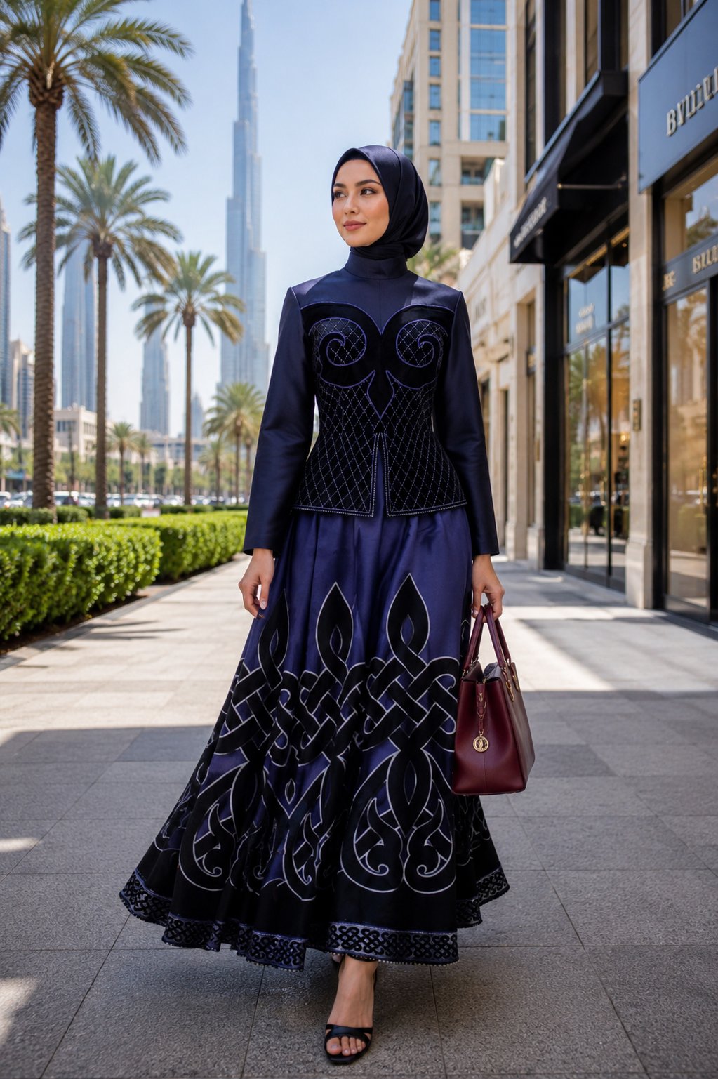 Muslima Wear Şehrazat Lacivert Bluz