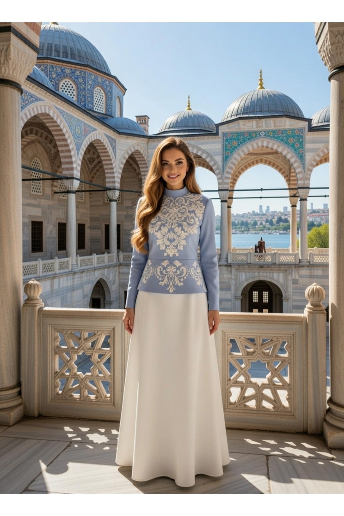 Royal Flowers Nakış İşlemeli Bluz