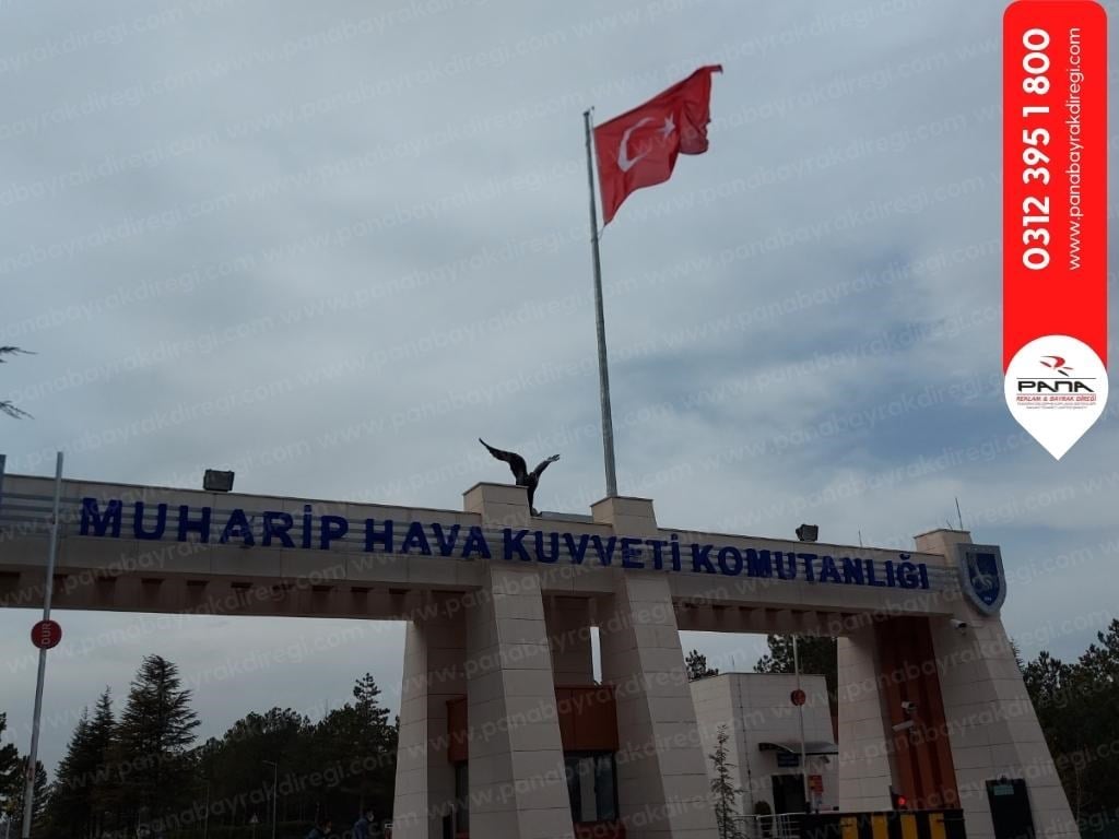 20 Metre Galvaniz Bayrak Direği