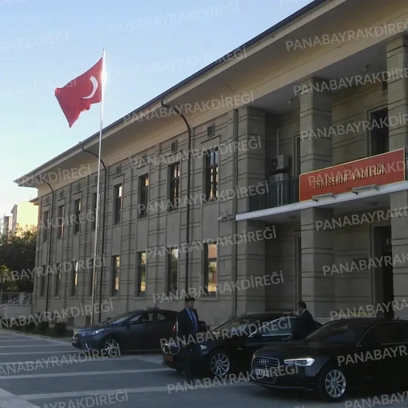 4 Metre İnox 304 Kalite Paslanmaz Krom Çelik Standart Bayrak Direği