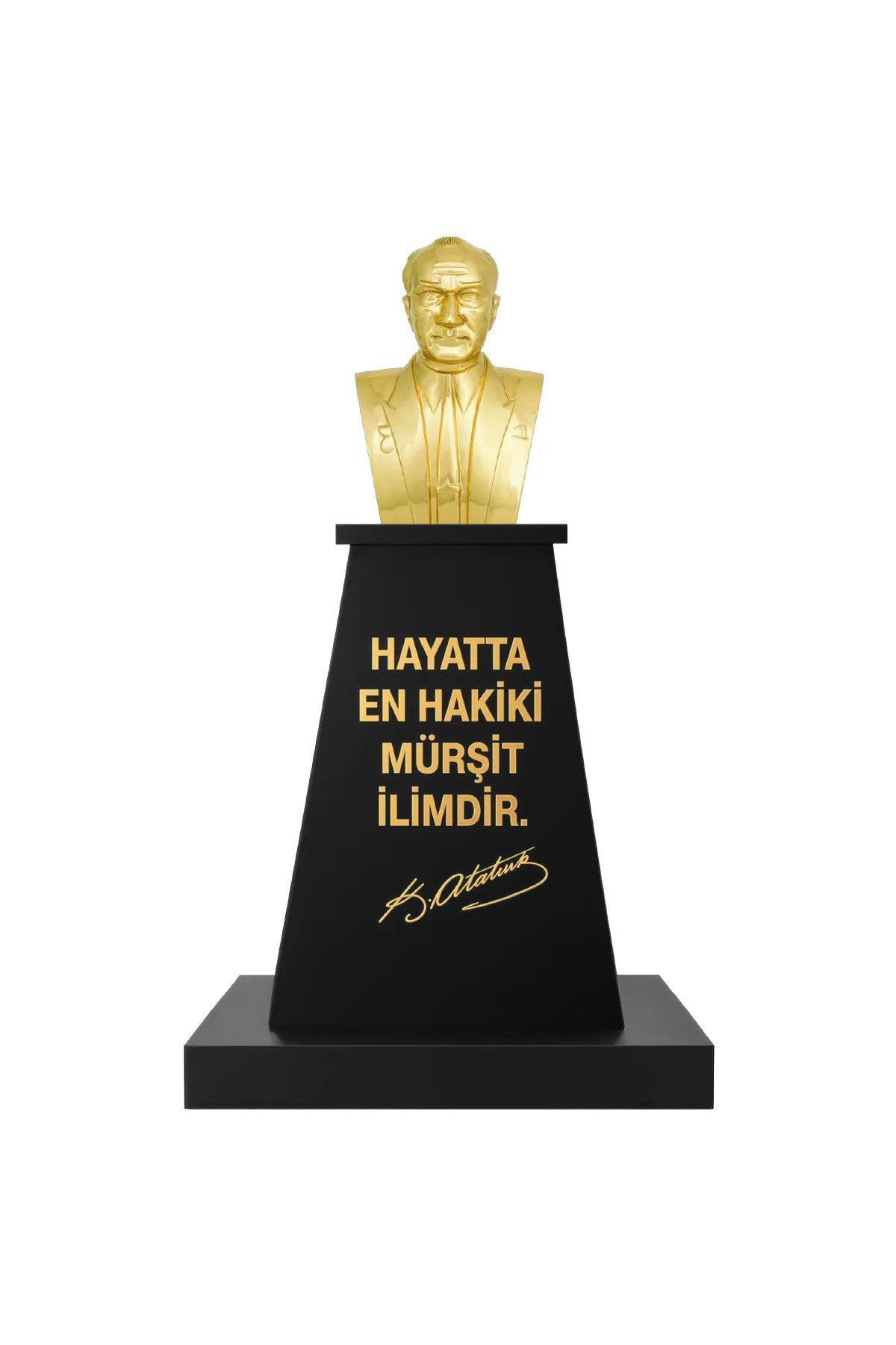 Atatürk Büstü (55cm Pirinç)+ Kaide (100cm)+ Alt Tabla İlkokul Modeli