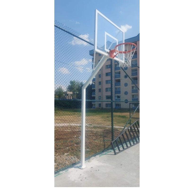 EKO Basketbol Potası Bahçe Tipi Tek Direkli Cam Panya