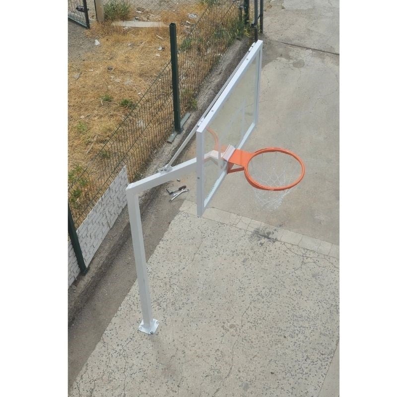 EKO Basketbol Potası Bahçe Tipi Tek Direkli Cam Panya