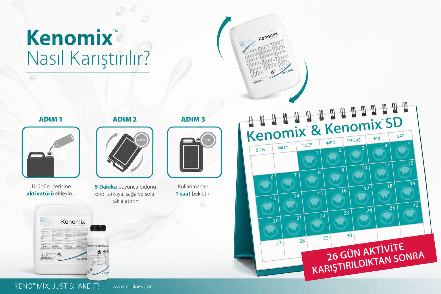 Kenomix Pro® Klordioksit İçeren Bariyerli Son Daldırma Dezenfektanı | Bir Sonraki Sağıma Kadar Koruma