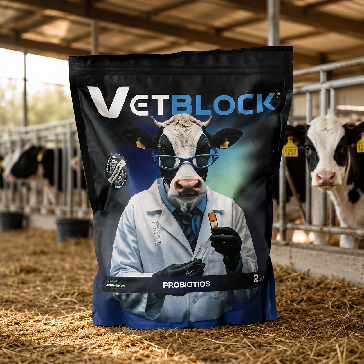 VetBlock® Probiyotik Bağırsak Destekleyici Toz (Buzağı, Kuzu ve Oğlaklar İçin) – 2 Kg