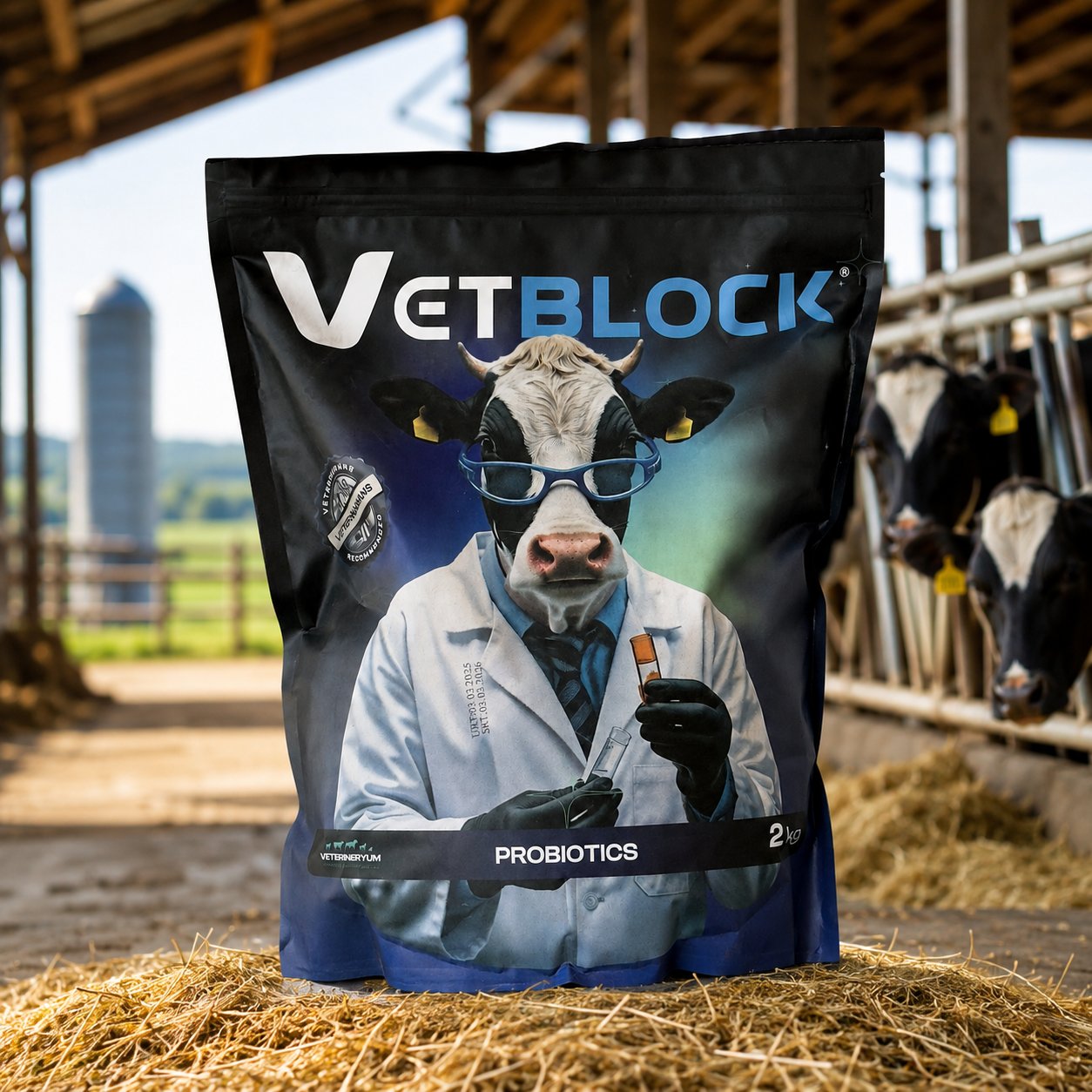 VetBlock® Probiyotik Bağırsak Destekleyici Toz (Buzağı, Kuzu ve Oğlaklar İçin) – 2 Kg