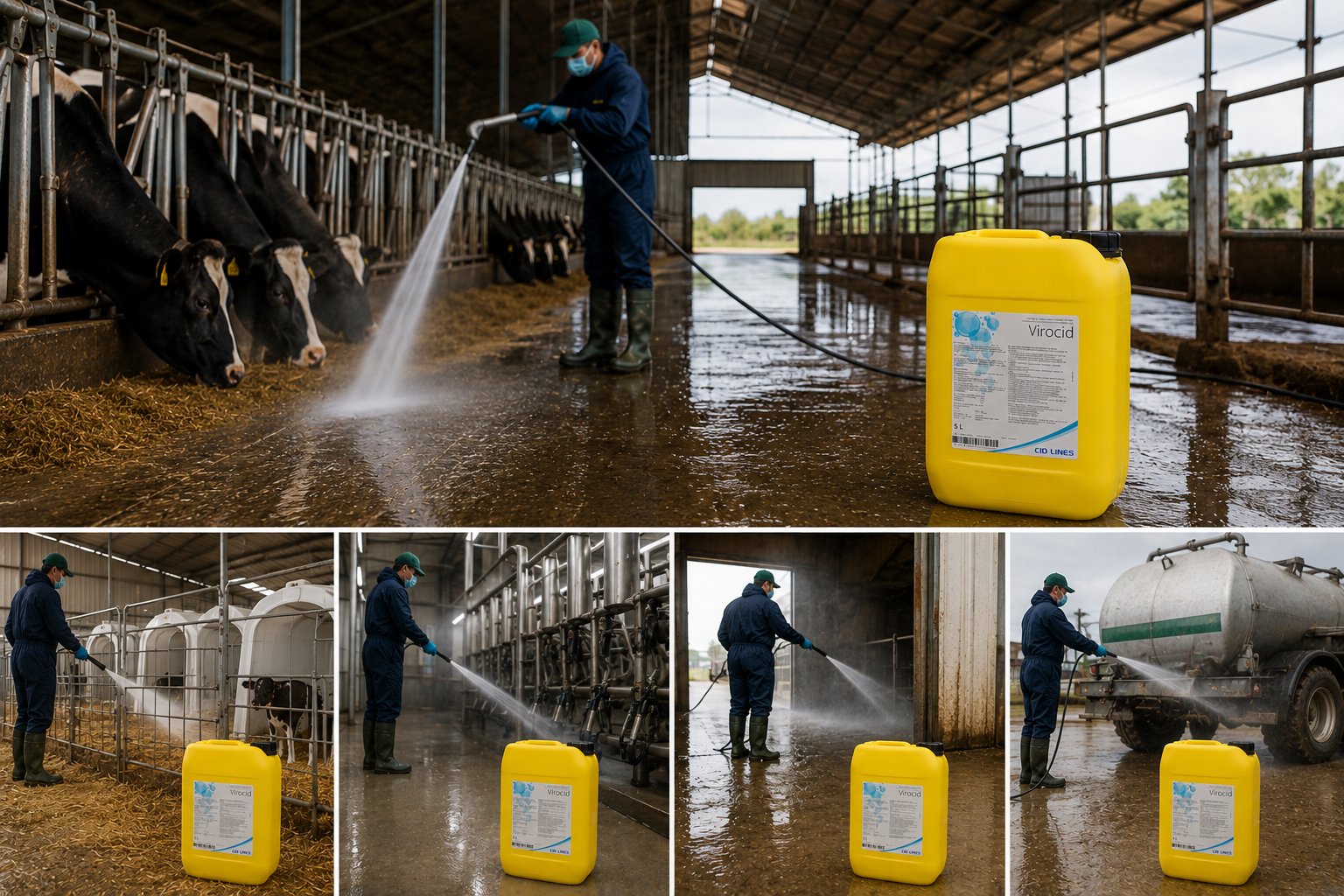 Virocid® Virüs, Bakteri ve Mantarlara Karşı Geniş Spektrumlu Ahır ve Çiftlik Dezenfektanı | 20 L