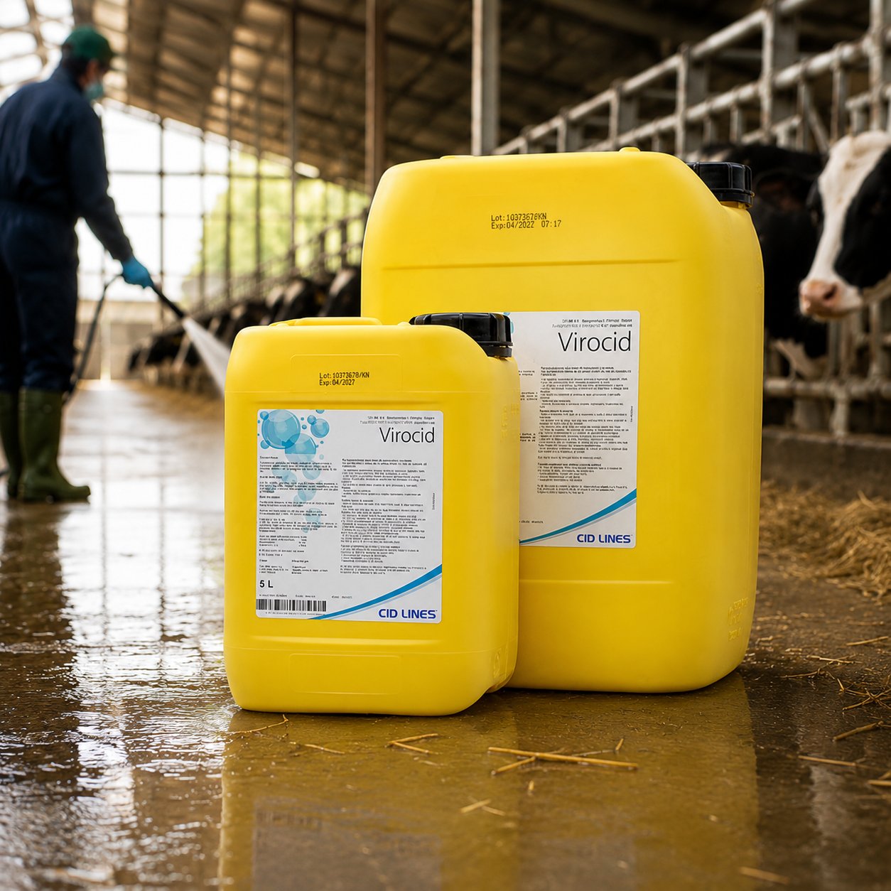 Virocid® Virüs, Bakteri ve Mantarlara Karşı Geniş Spektrumlu Ahır ve Çiftlik Dezenfektanı | 20 L