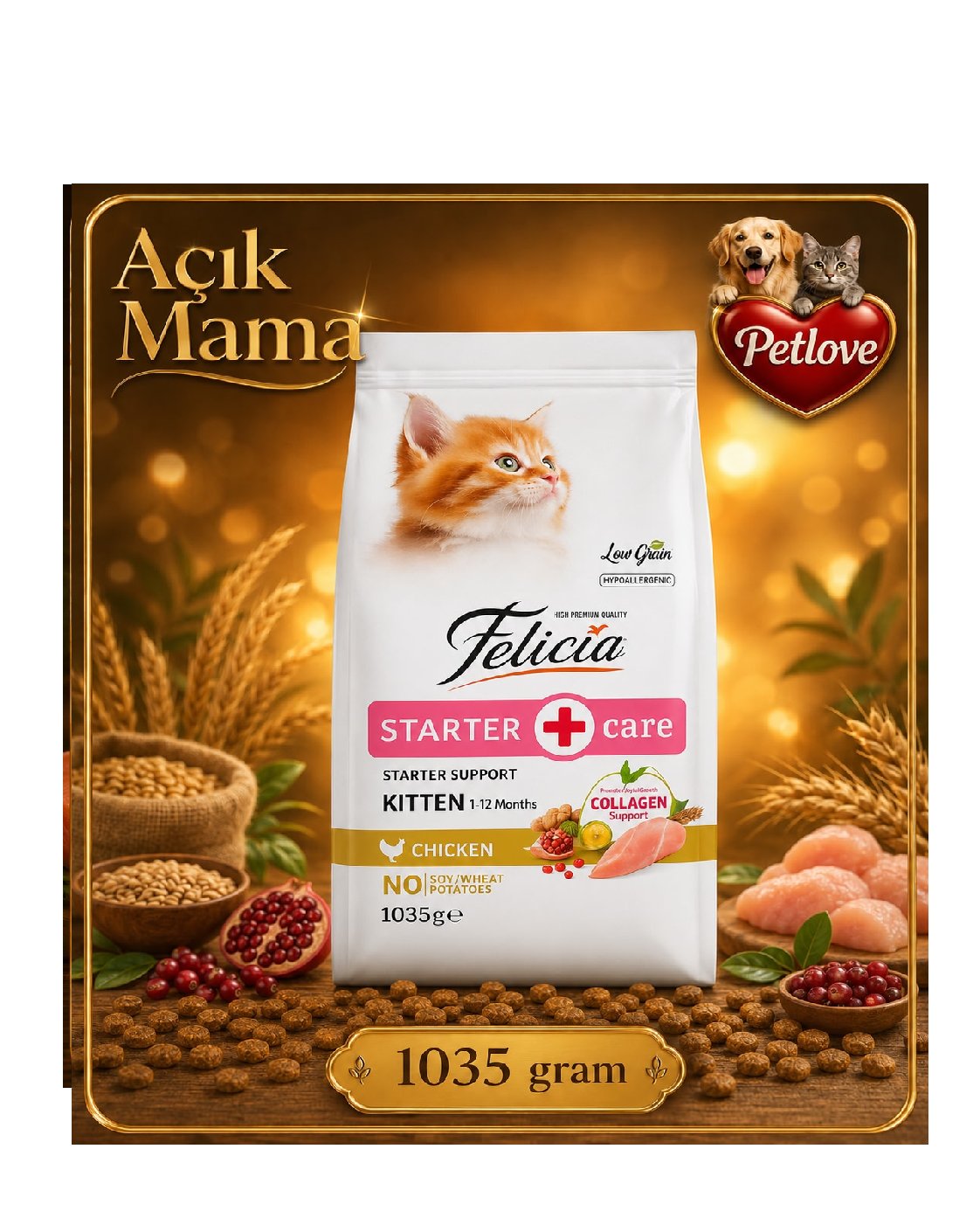 AÇIK Felicia Yavru Kedi Tavuk 1 KG