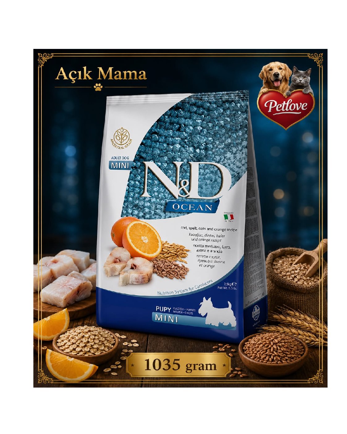 AÇIK King Kuzulu Kedi Maması 1 kg