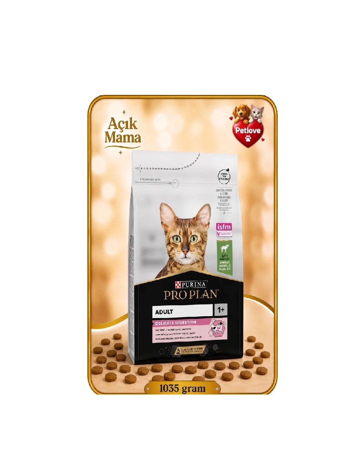 (AÇIK) PROPLAN KUZU ETLİ YETİŞKİN  KEDİ KURU MAMASI 1 KG 