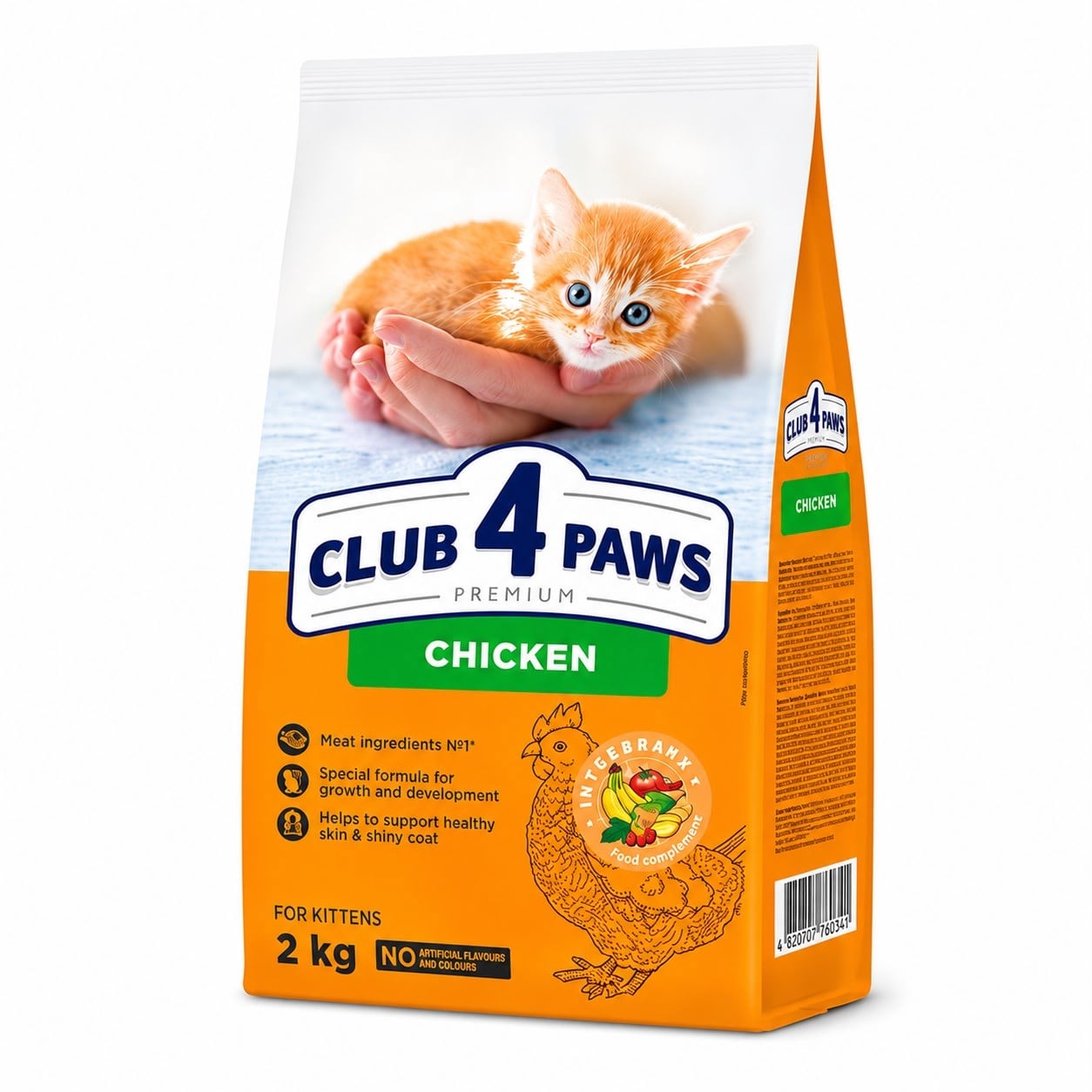 CLUP4PAWS TAVUKLU YAVRU KEDİ MAMASI 2 KG