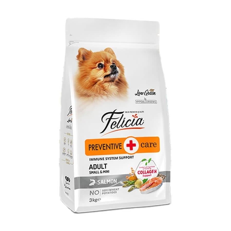 Felicia Düşük Tahıllı Küçük Irk Somonlu Yetişkin Köpek Maması 3 Kg
