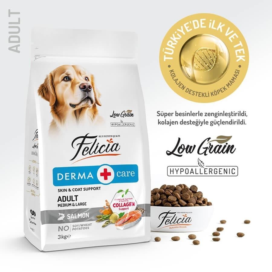 Felicia Somonlu Yetişkin Köpek Maması 3 Kg
