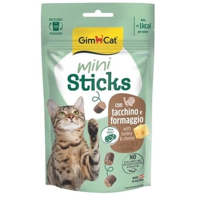 Gimcat Mini Sticks Hindili&Peynirli Ödül Çubukları 50 Gr